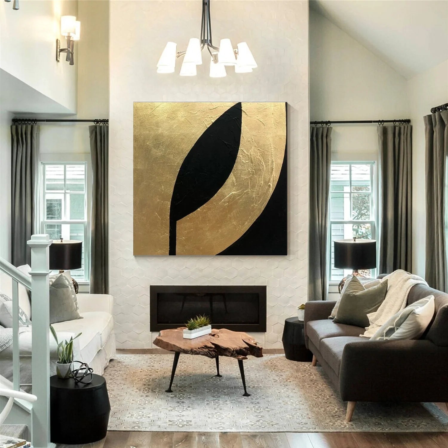 Black Minimalist_Canvas Art #MZ110