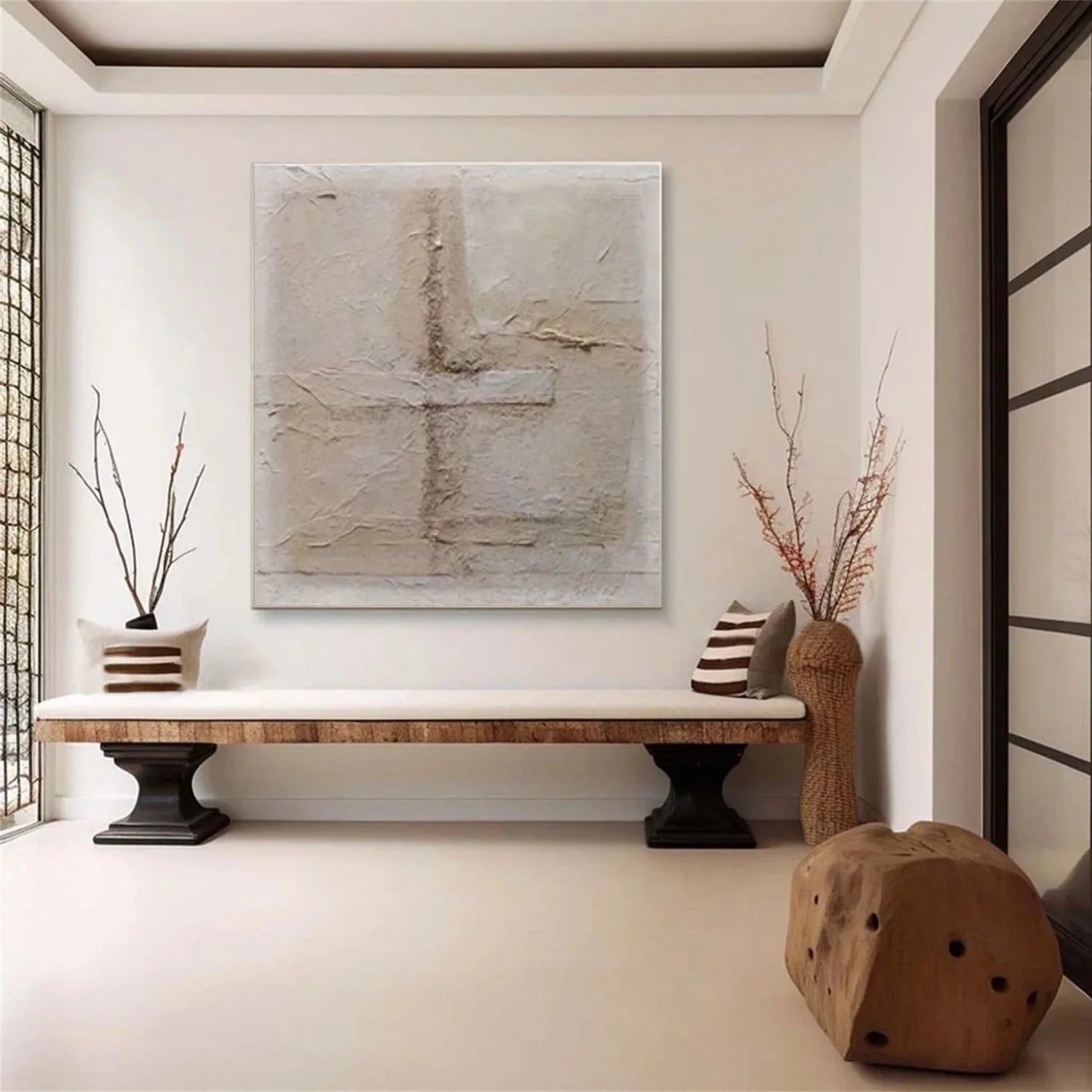 Wabi Sabi Textured Canvas Art #WA825