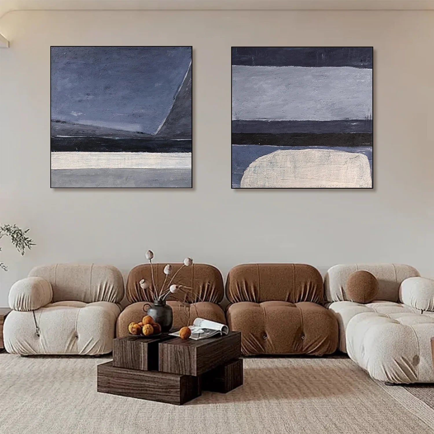 Abstract Canvas Art Set of 2 #WA634