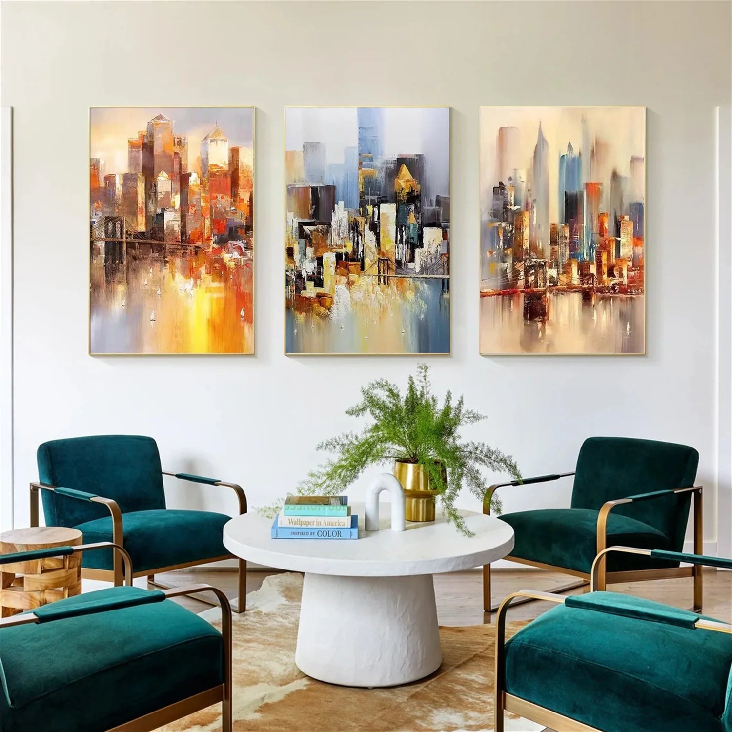 Abstract_Canvas Art Set of 3 #WA679
