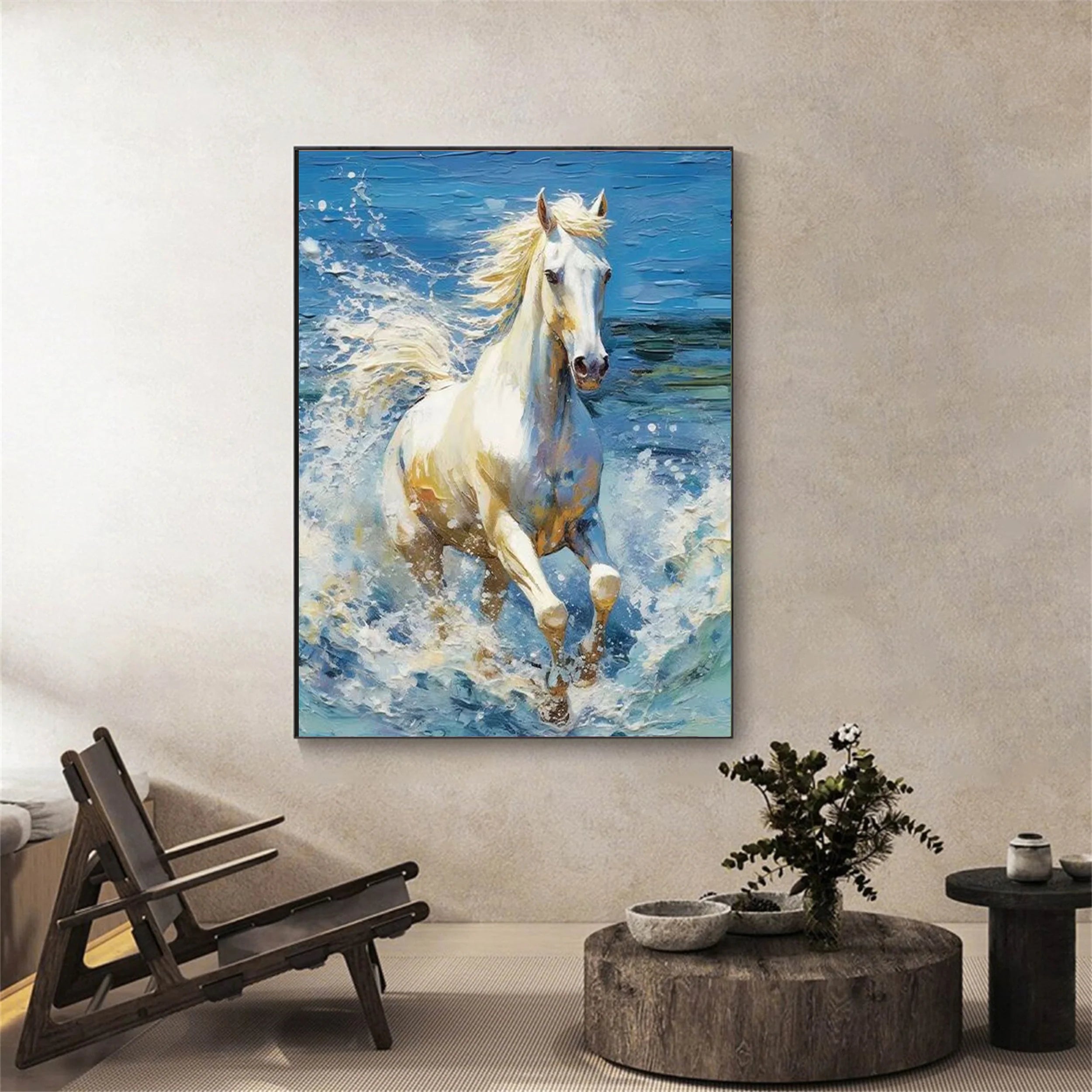 Colorful Horse Abstract Animal Wall Art #AM030