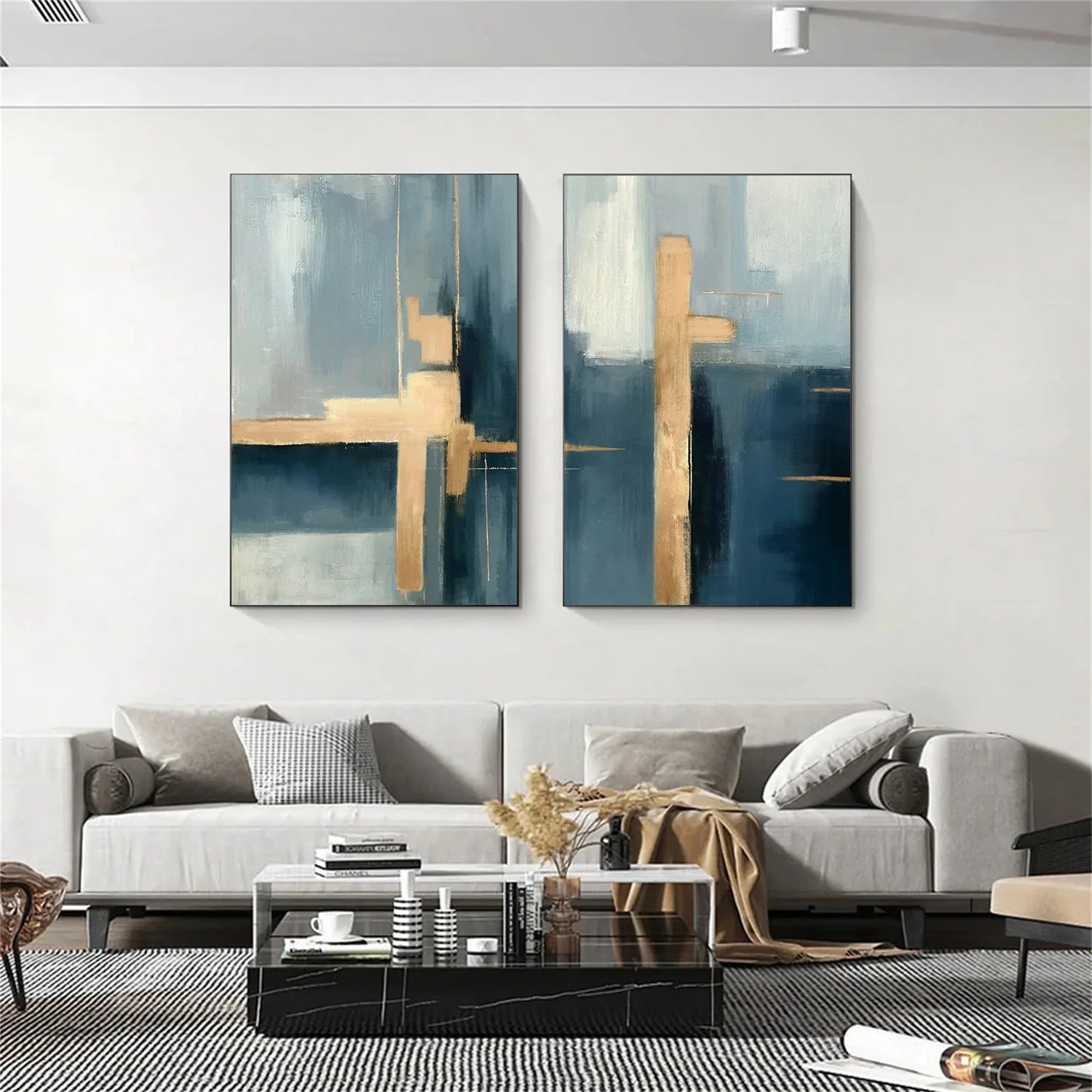 Abstract Set of 2 Canvas Art #WA589