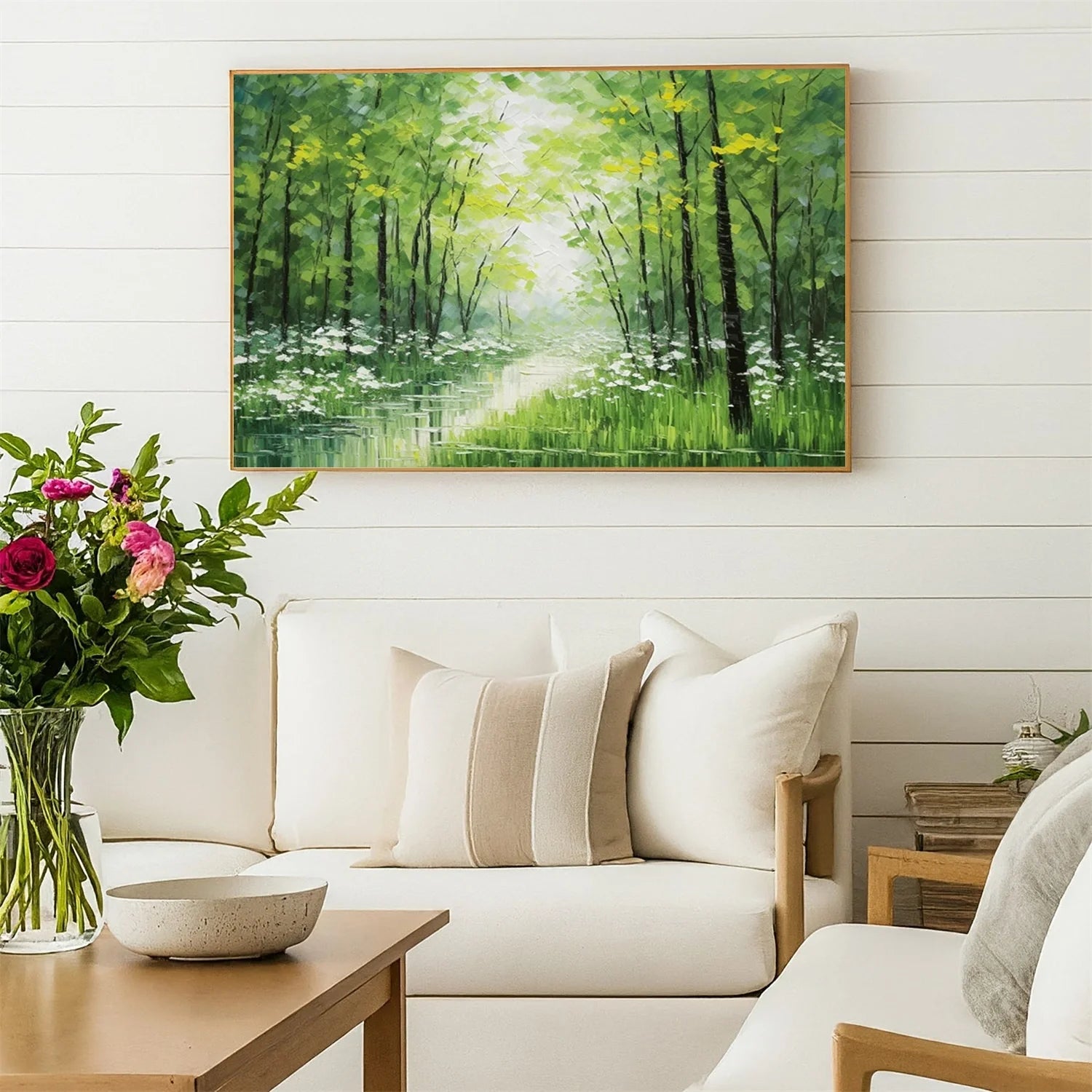 Flower & Tree Abstract Textured Wall Art #FT070