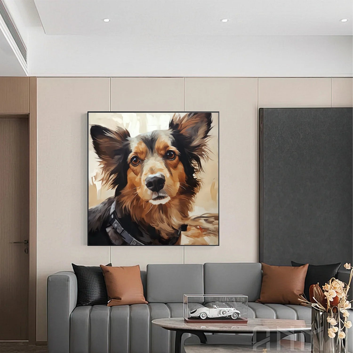 Abstract Animal Dog Wall Art #AM098