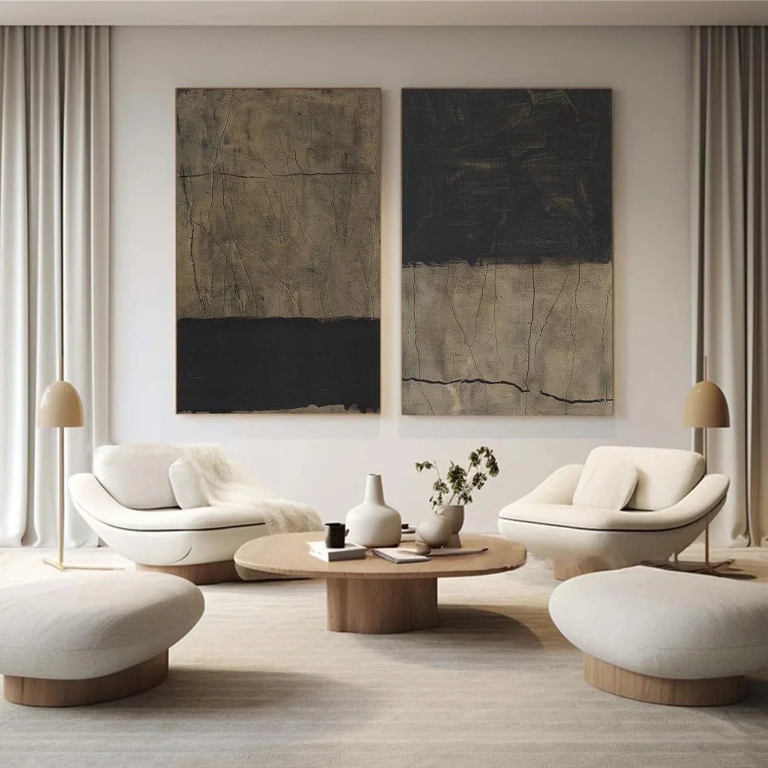 Wabi Sabi Canvas Art Set of 2 #WA818