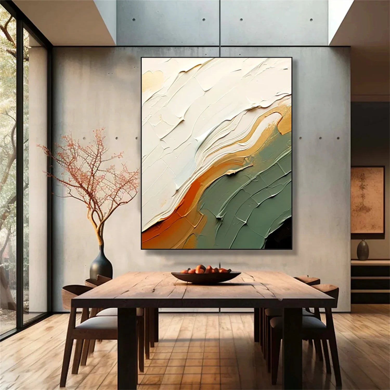 Abstract Textured_Canvas Art #WA833