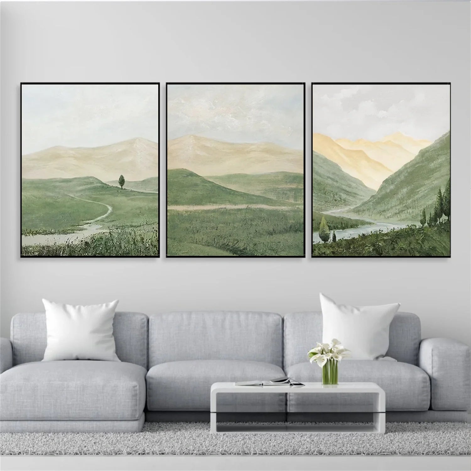 Minimalist Mountain_Canvas Art Set of 3 #MD260