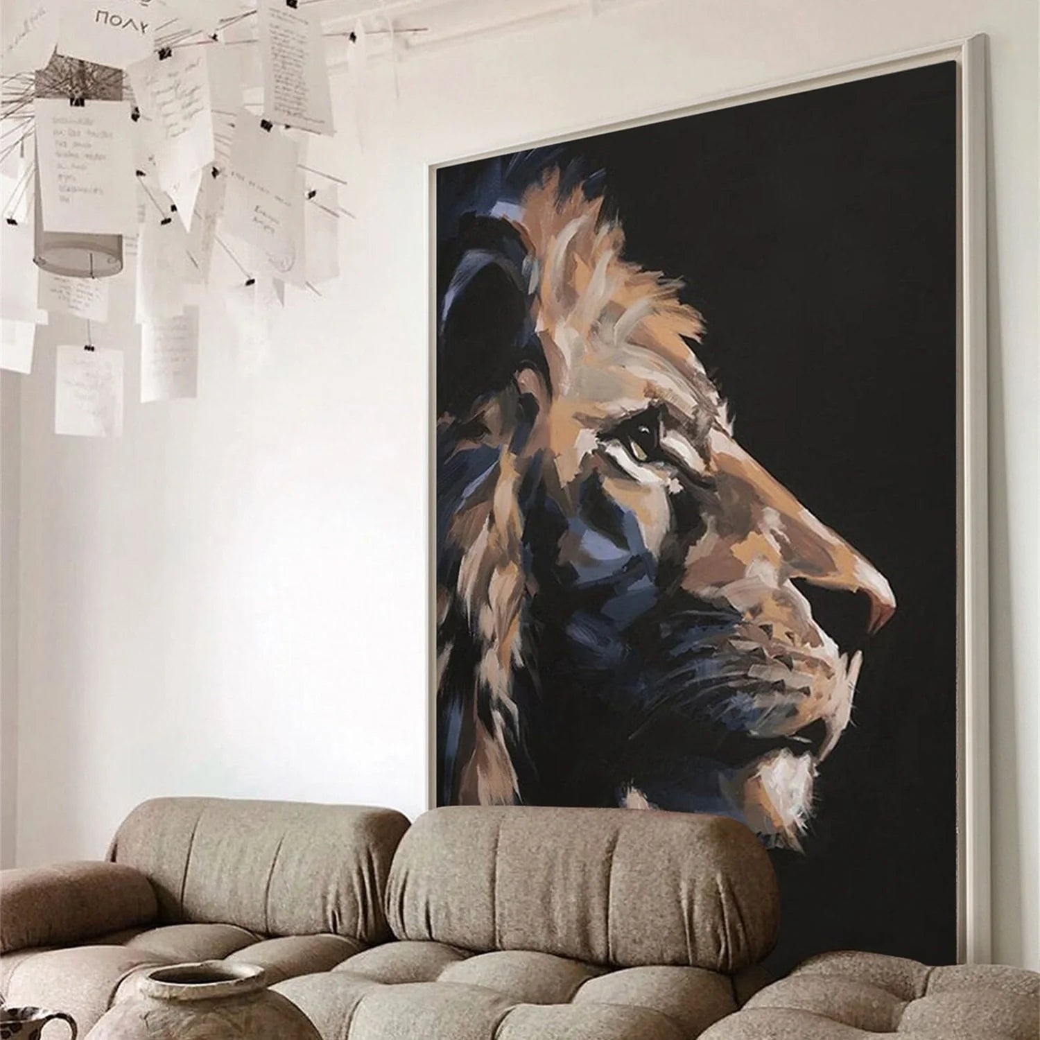 Black and Brown Abstract Animal Wall Art #AM055