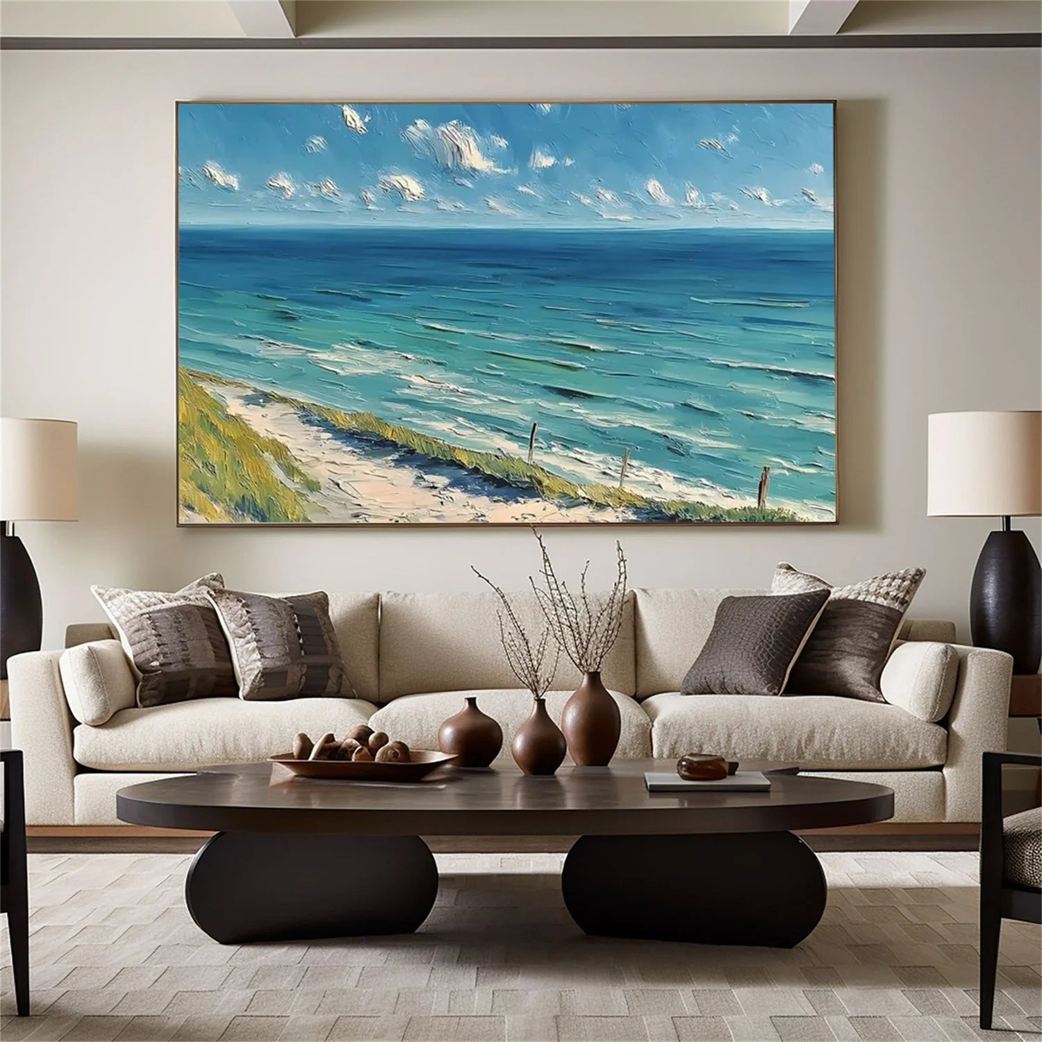 Sea & Sky Abstract Textured Wall Art #SK162