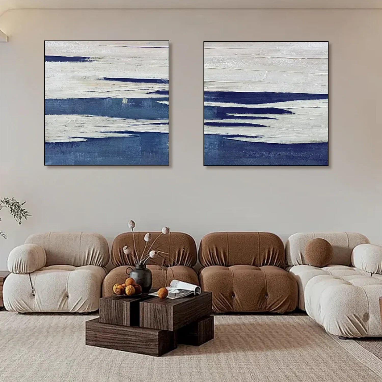 Abstract Canvas Art Set of 2 #WA633