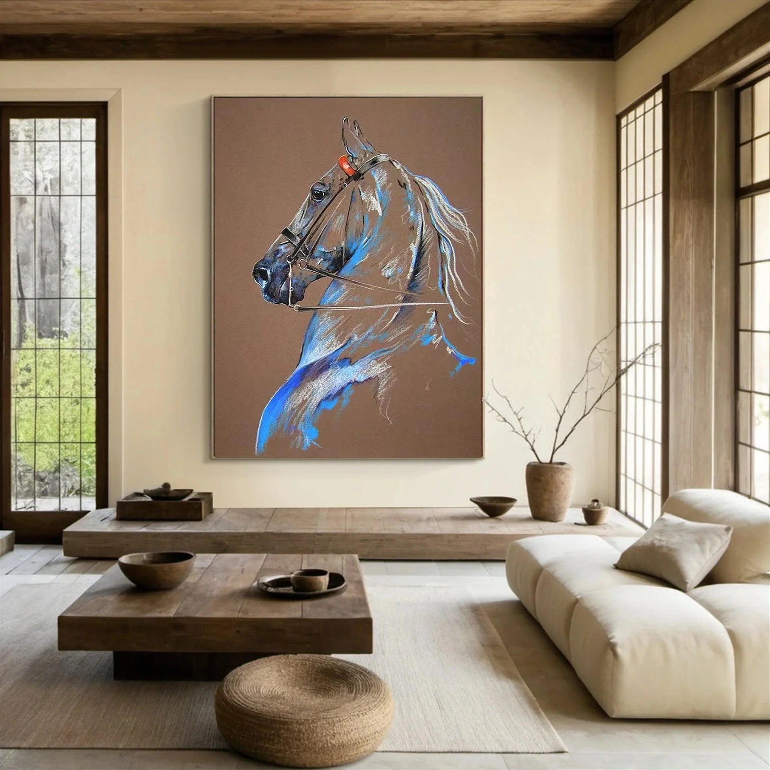 Colorful Horse Abstract Animal Wall Art #AM020