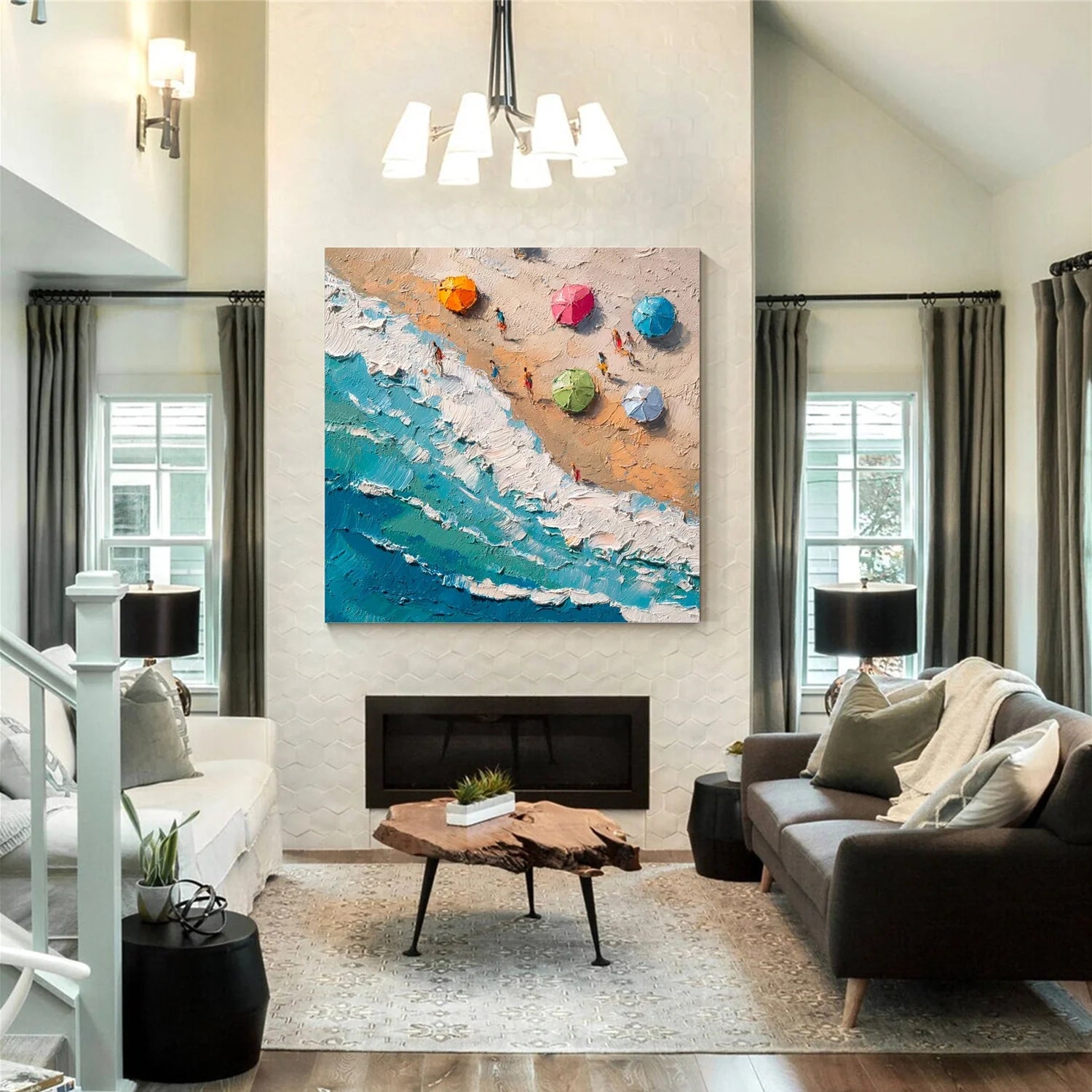 Swimming Sport Textured Wall Art #AS019