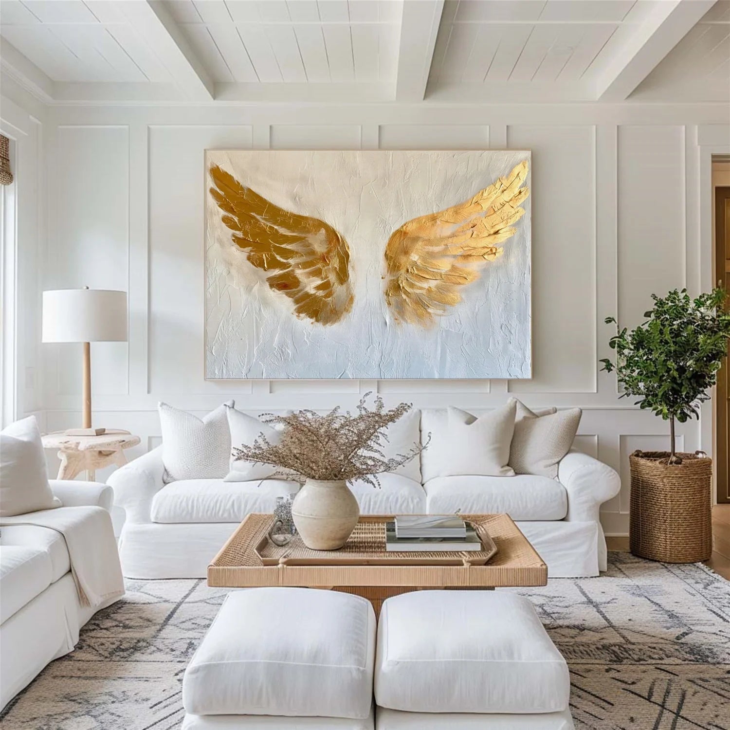 Abstract Angel Wing Textured Painting #AB054
