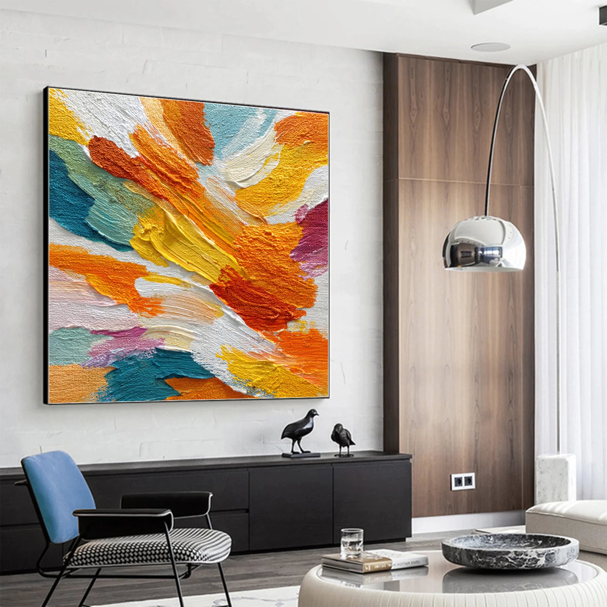 Colorful 3D Textured Abstract Oil Painting #MD225