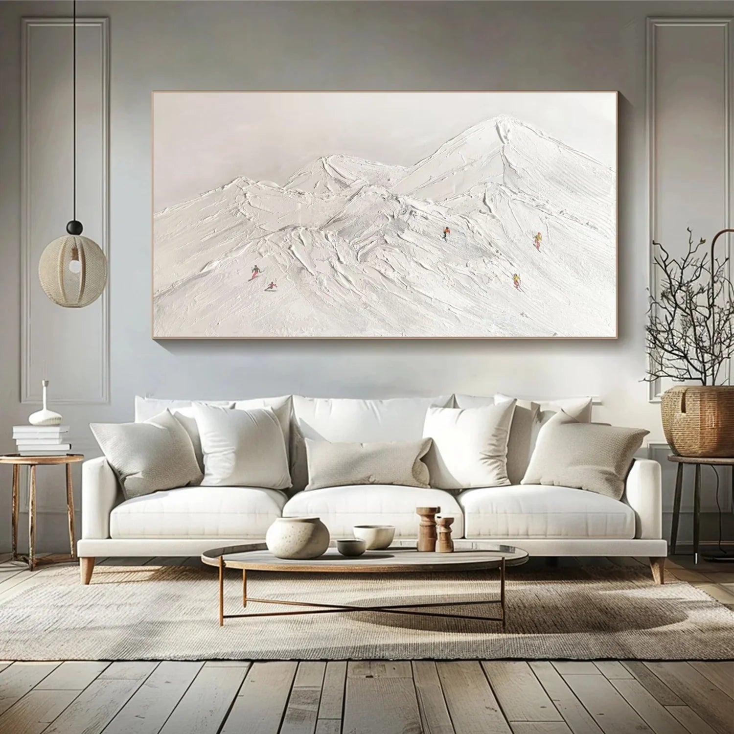 Skiing Sport_Textured Wall Art #AS046
