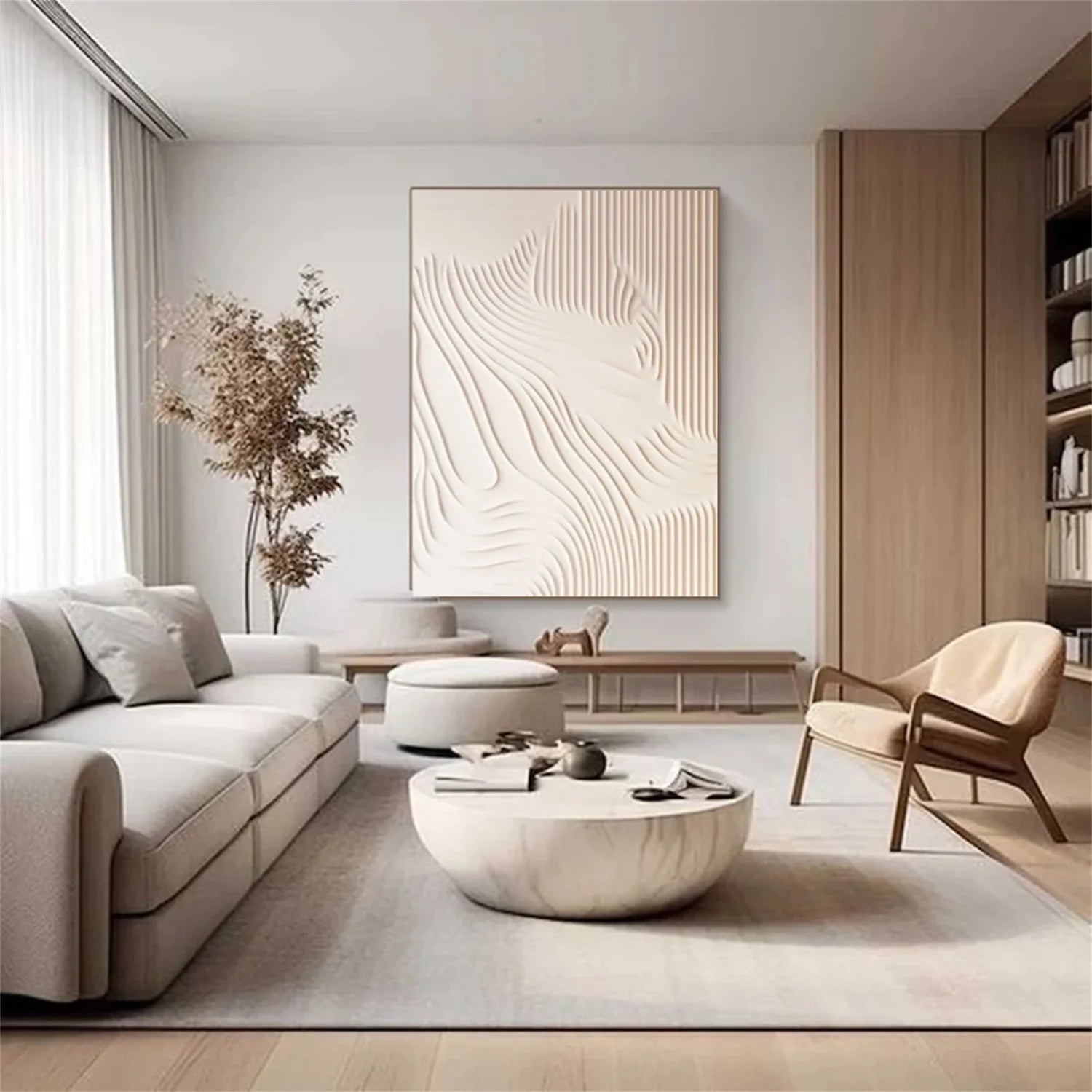 Minimalist Brown & Beige Art #MB010