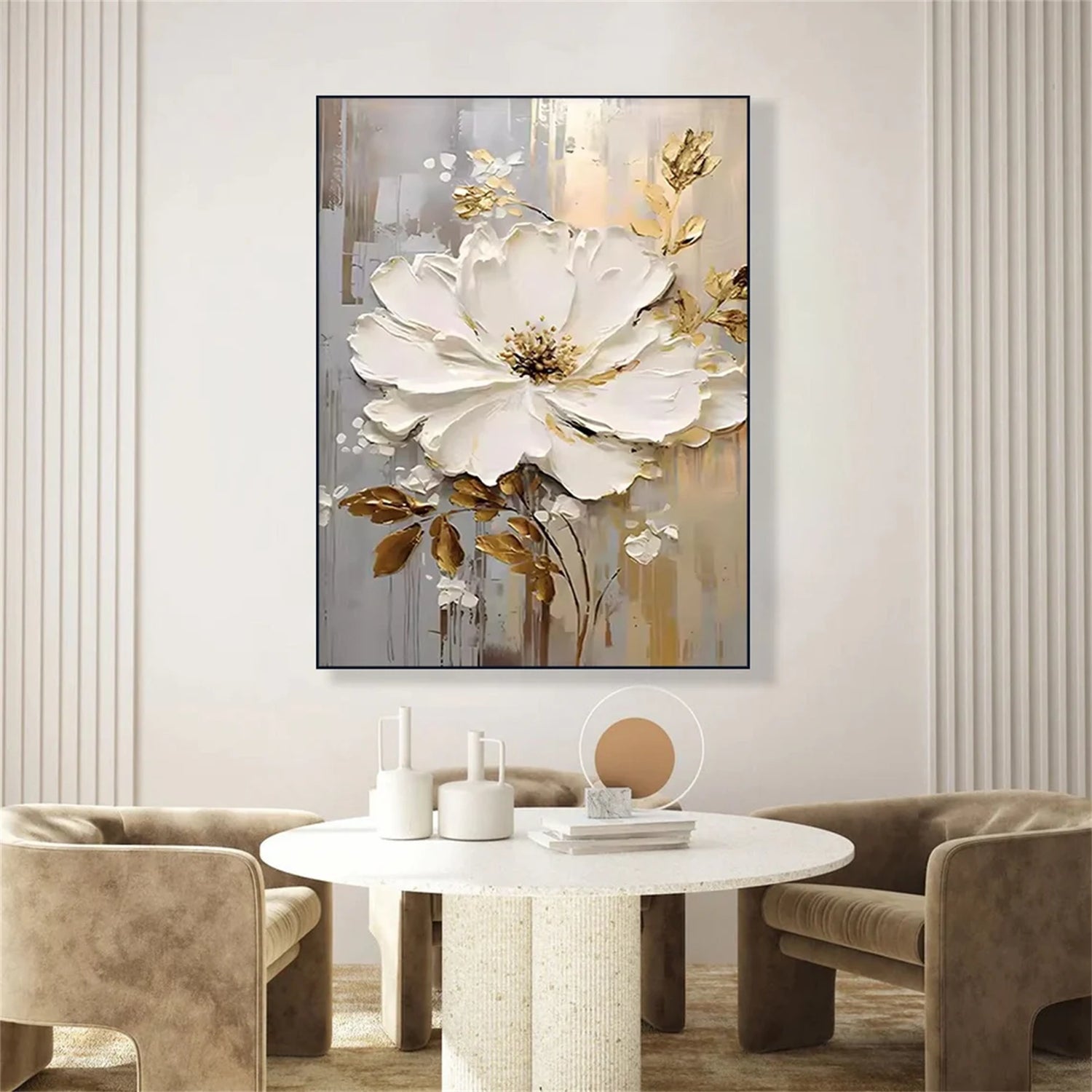 Flower & Tree Abstract Textured Wall Art #FT044