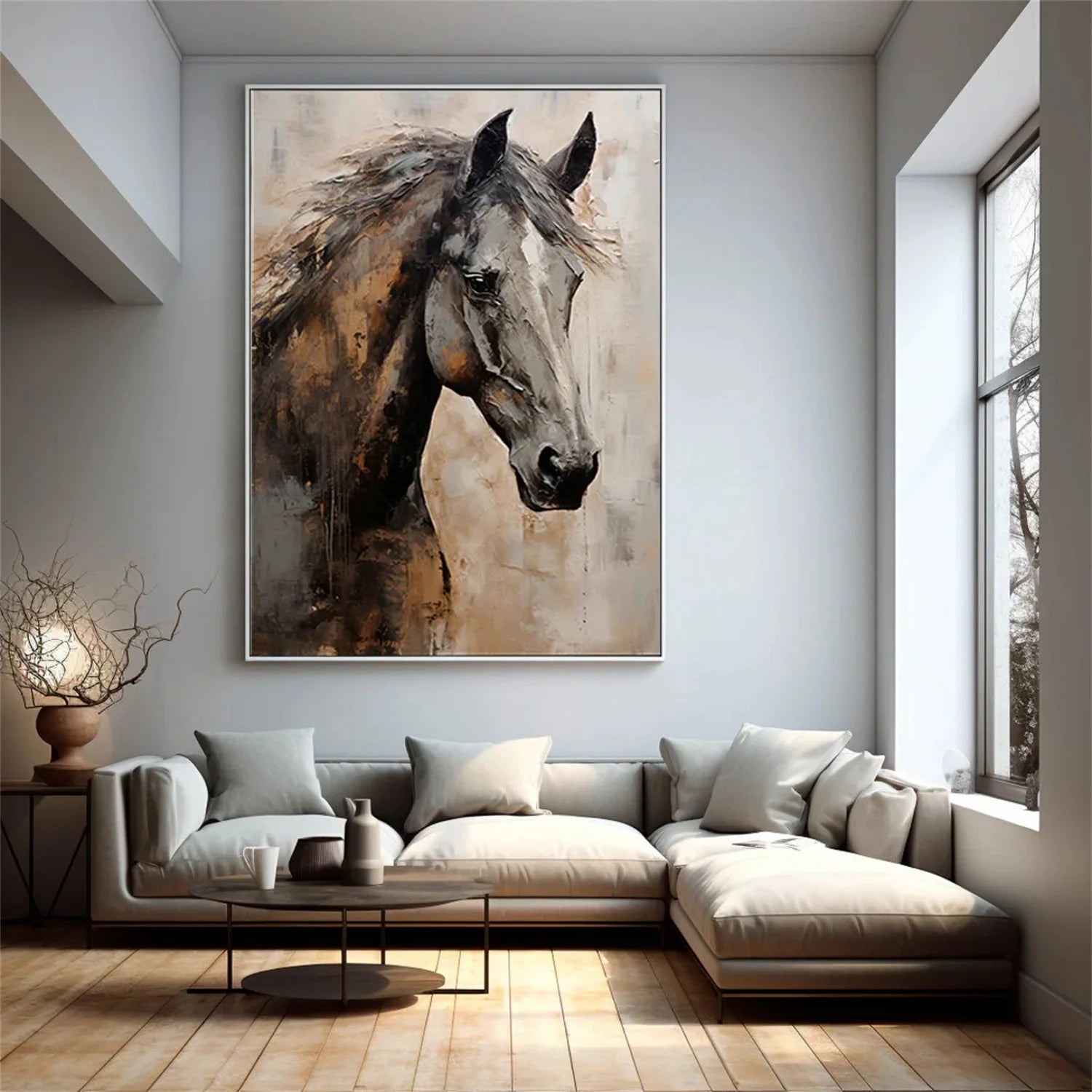 Colorful Horse Abstract Animal Wall Art #AM052