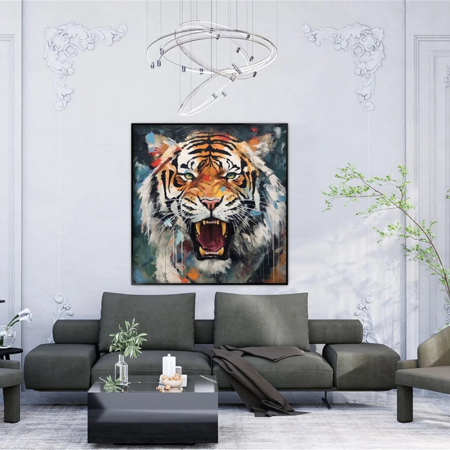 Colorful Abstract Animal Wall Art #AM082
