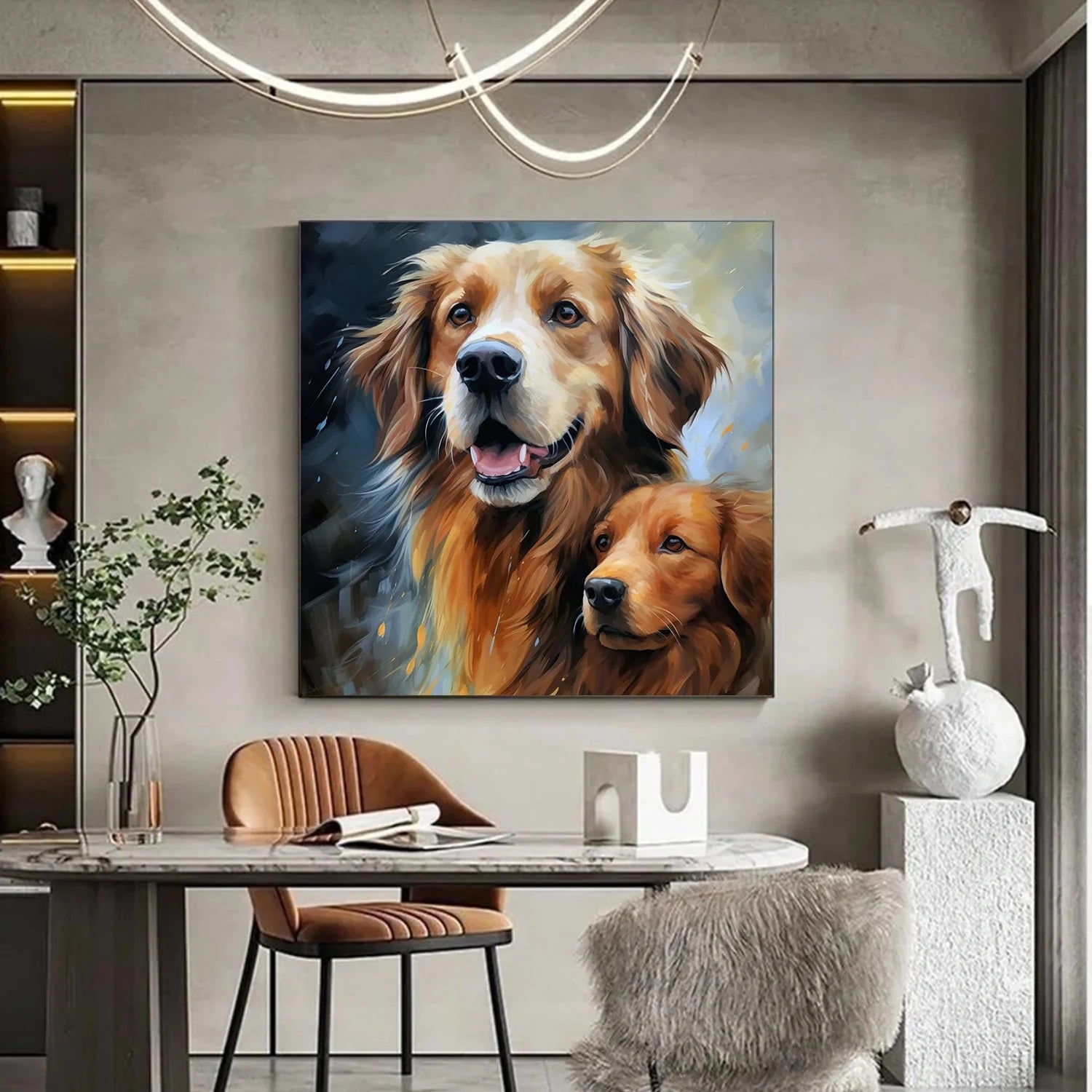 Abstract Animal Dog Wall Art #AM099