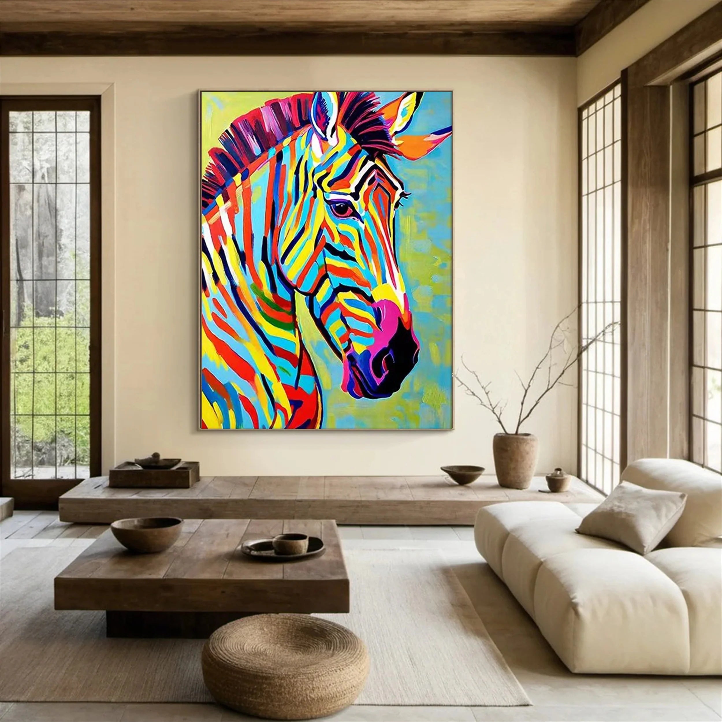 Colorful Horse Abstract Animal Wall Art #AM021