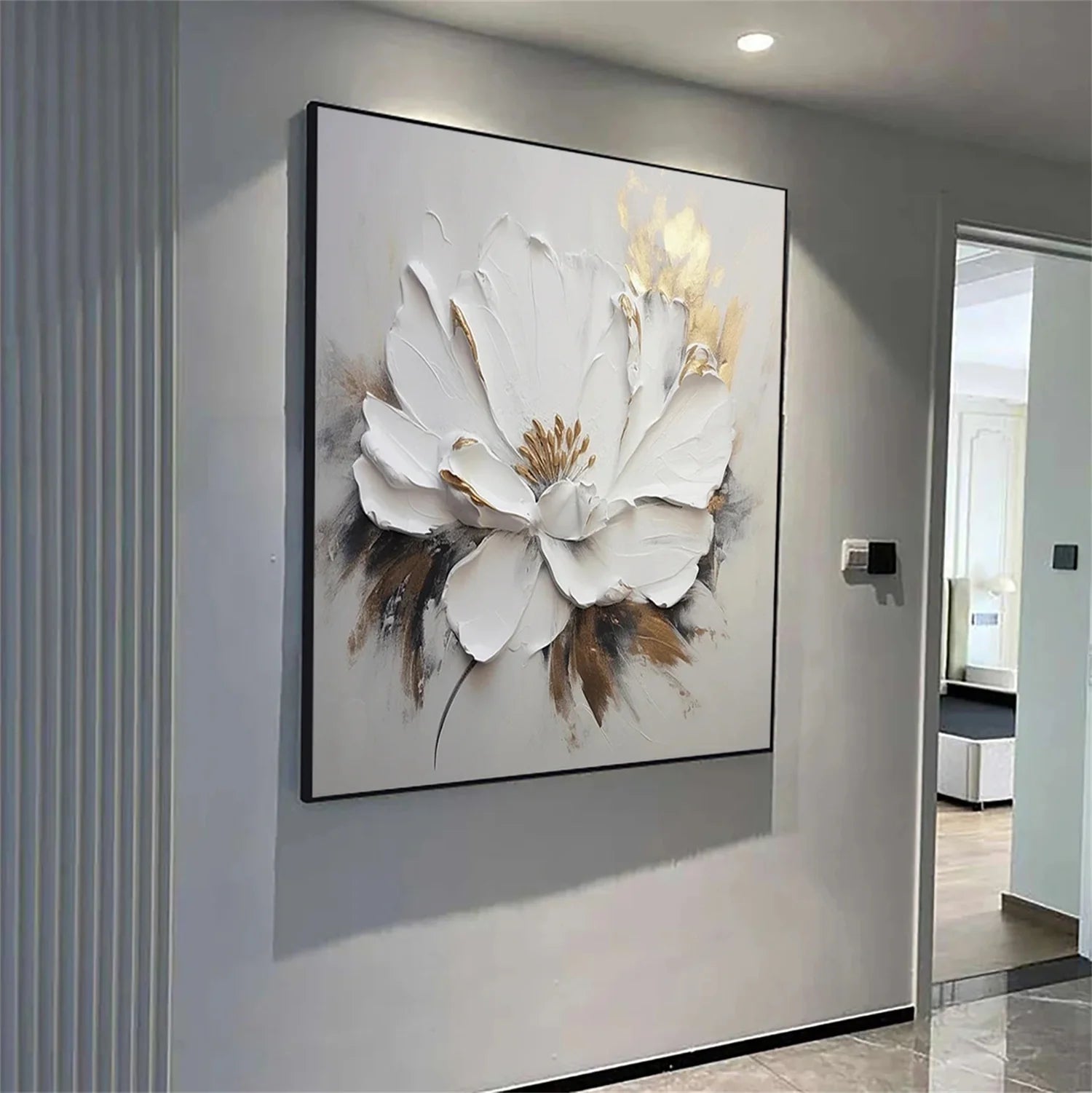 Flower & Tree Abstract Textured Wall Art #FT060