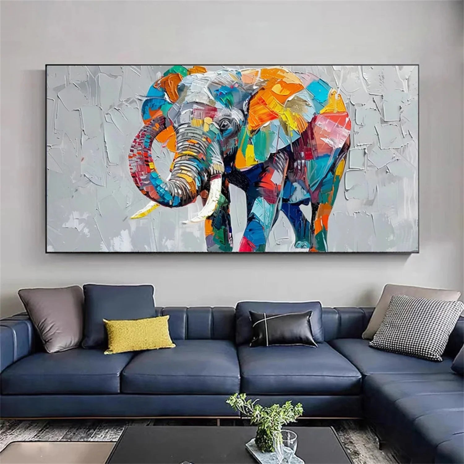Colorful Abstract Animal Wall Art #AM090