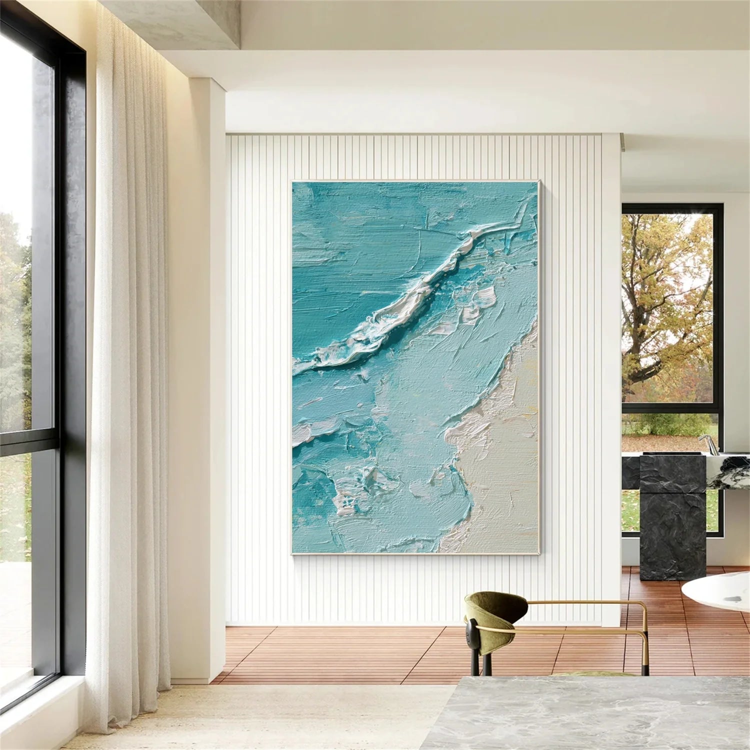 Sea & Sky Abstract_Textured_Wall Art #SK149