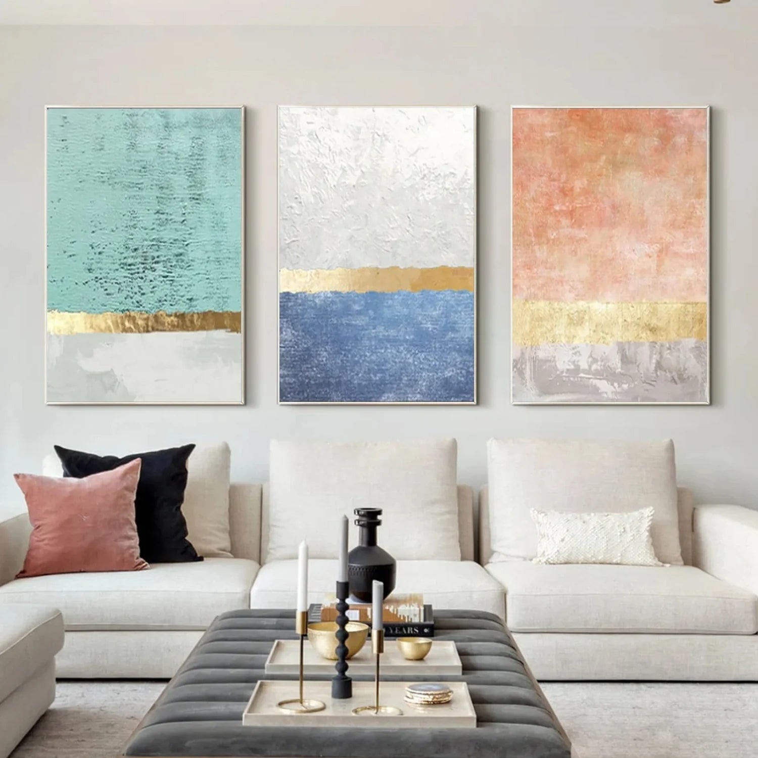 Abstract Canvas Art Set of 3 #WA801