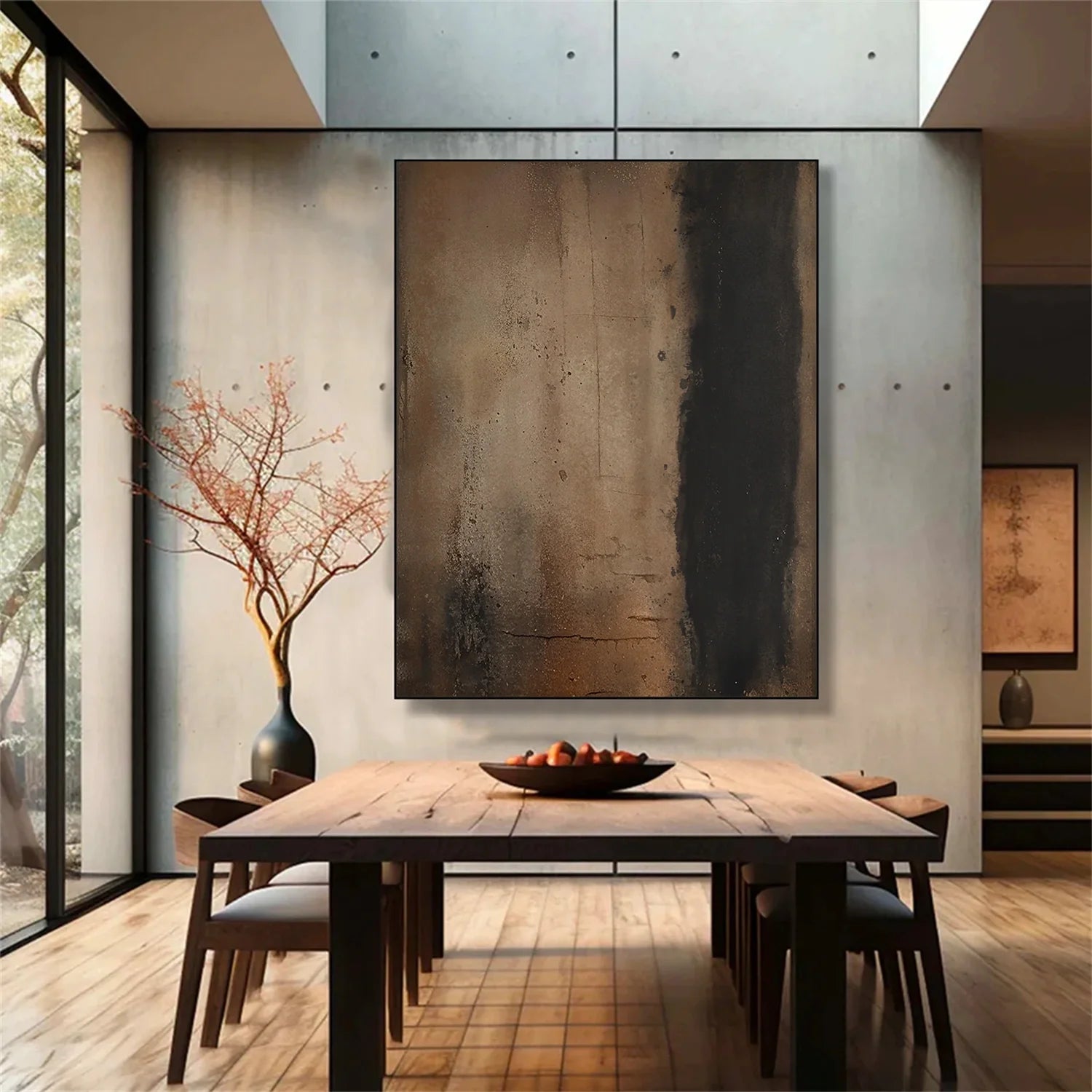 Beige and Brown Abstract Tranquility #WA514