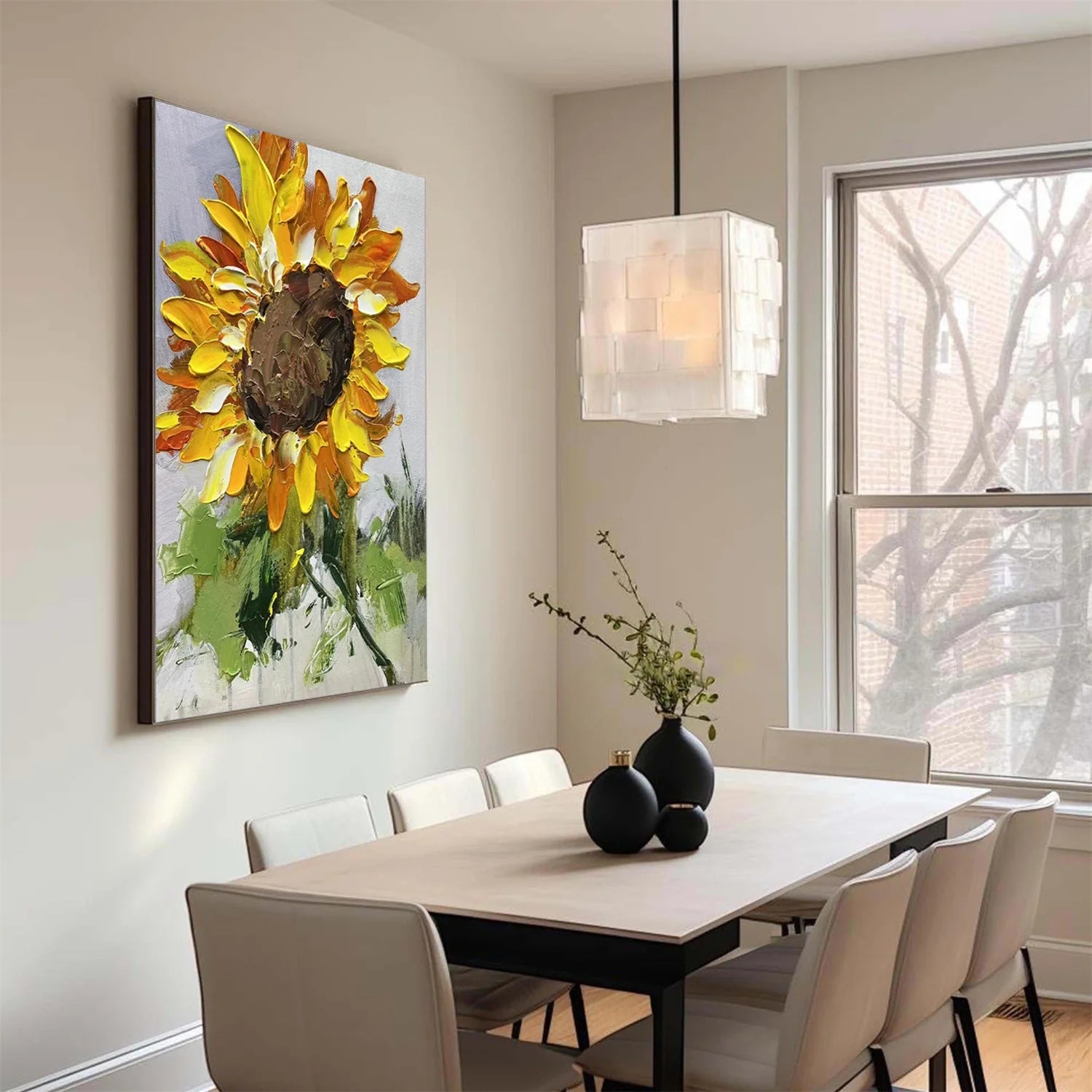 Flower & Tree Abstract_Textured Wall Art #FT123