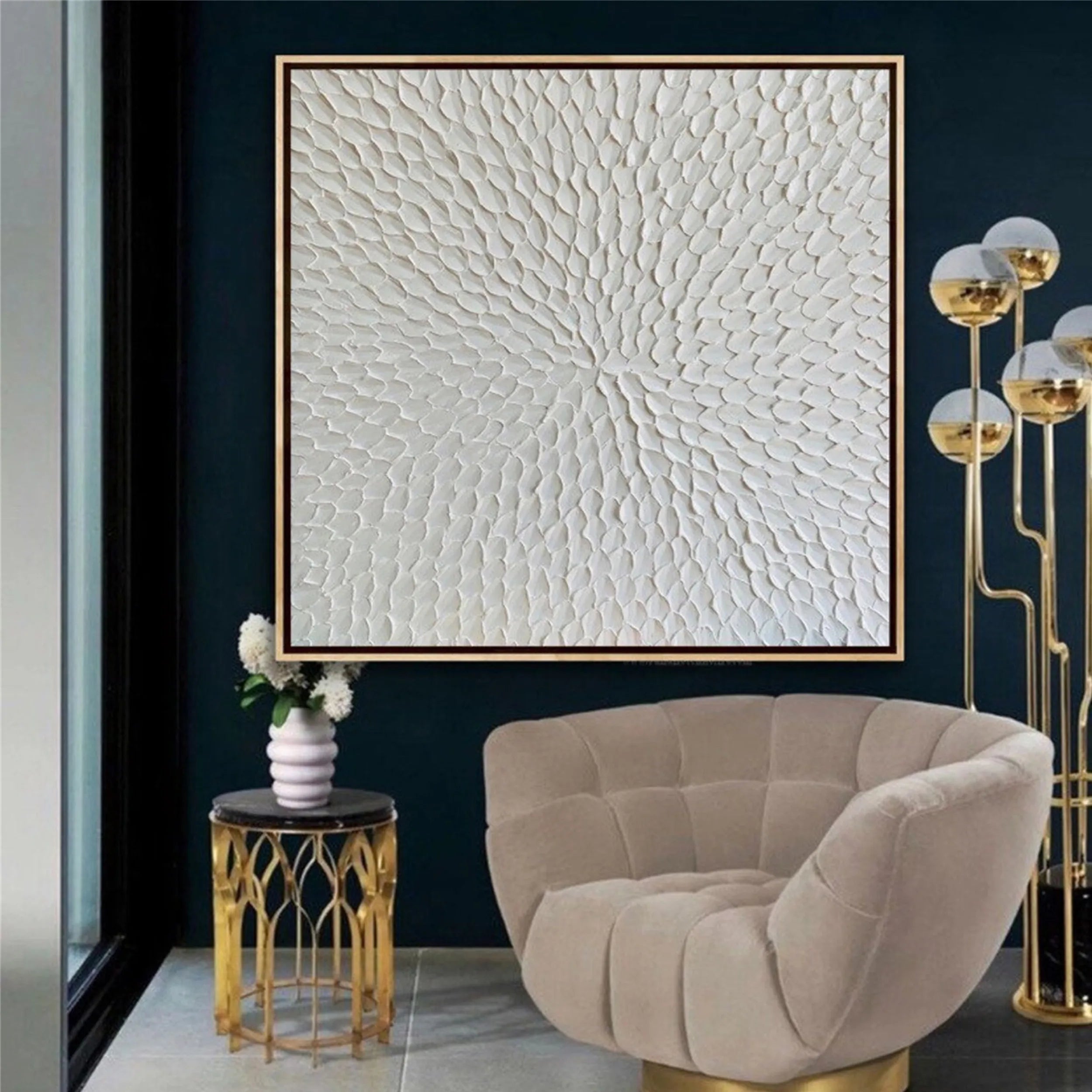 Flower & Tree Abstract Textured Wall Art #FT031