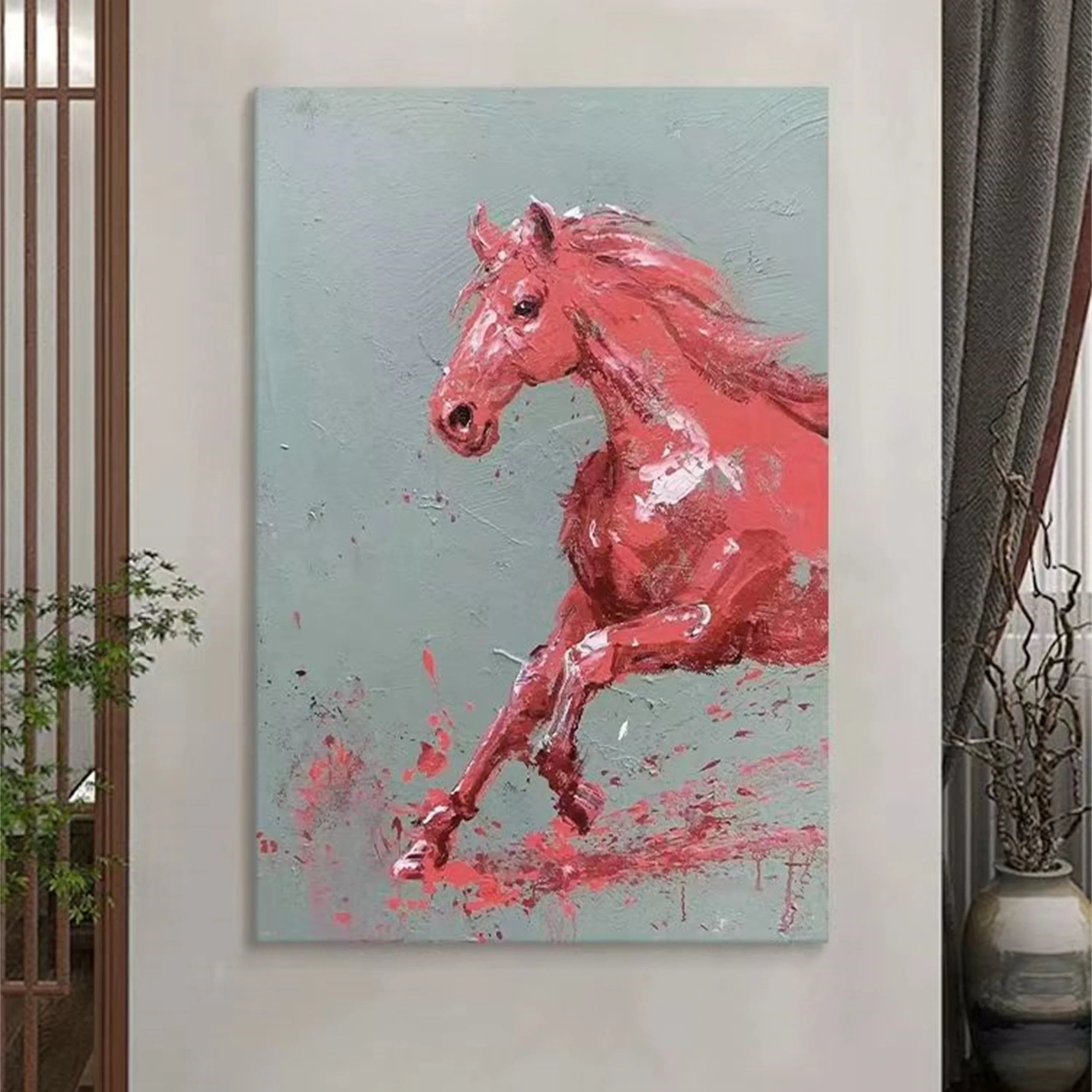 Colorful Horse Abstract Animal Wall Art #AM037