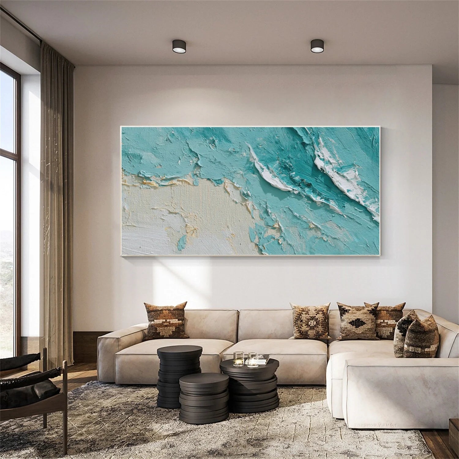 Sea & Sky Abstract_Textured_Wall Art #SK154
