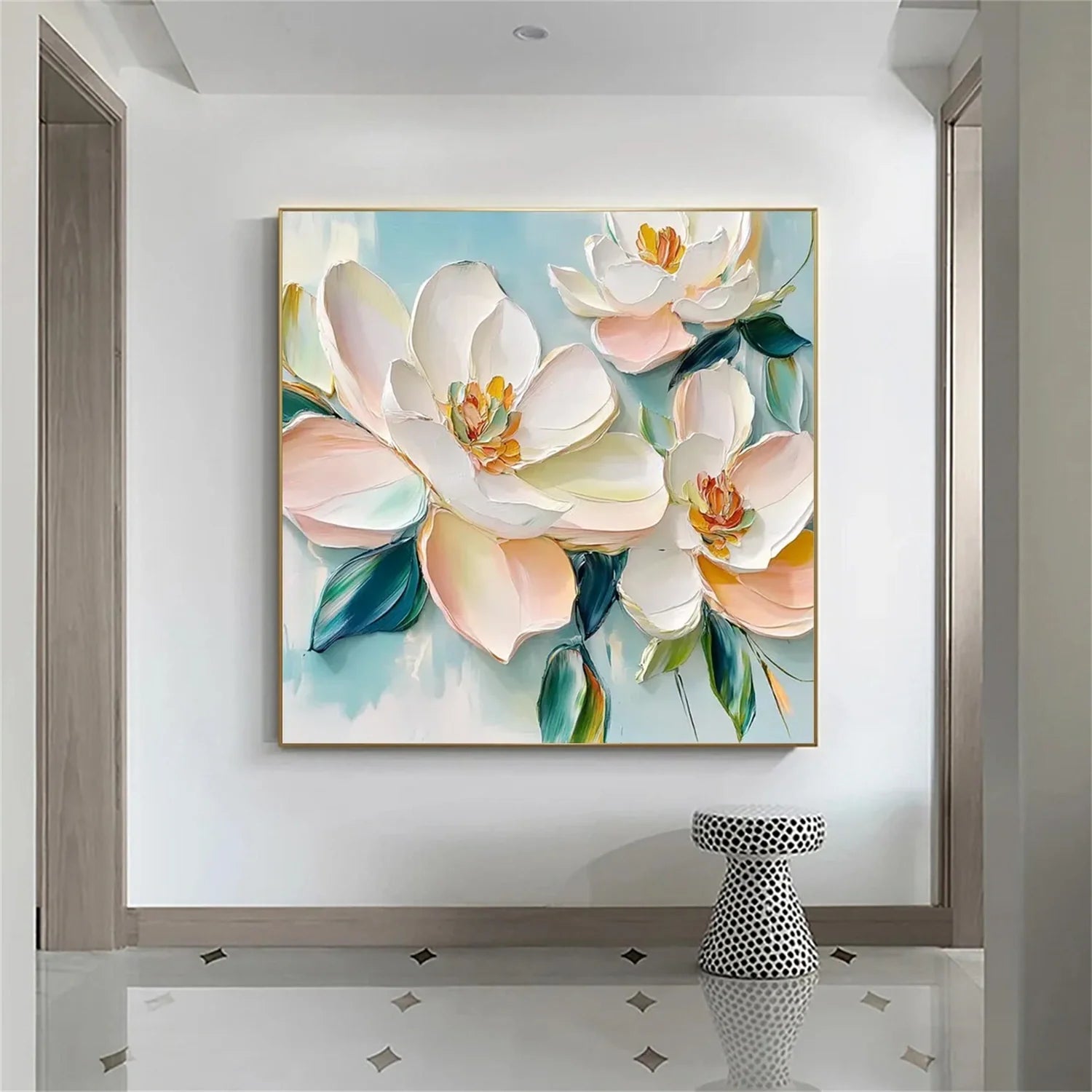 Flower & Tree Abstract Textured Wall Art #FT112