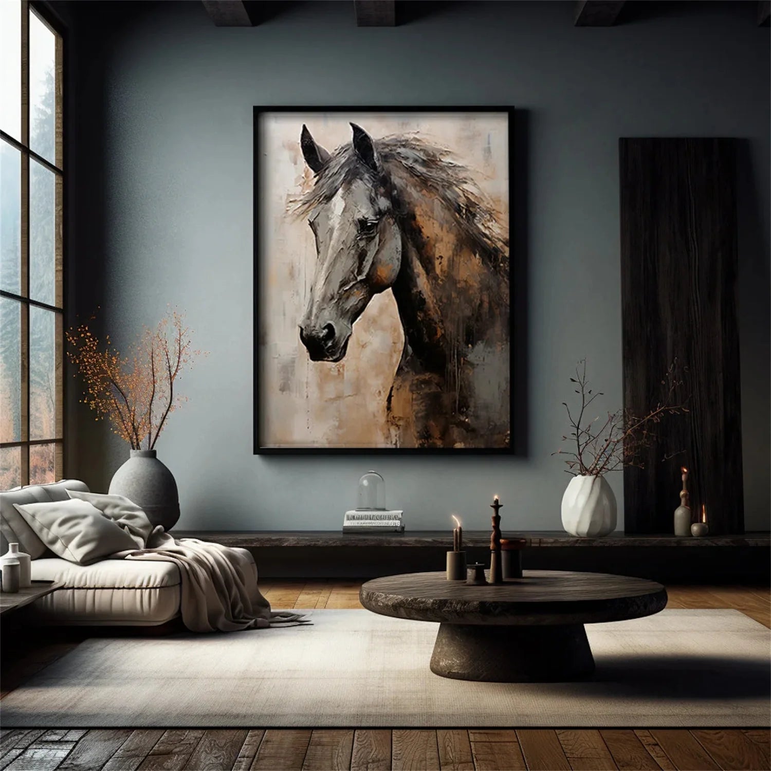 Colorful Horse Abstract Animal Wall Art #AM052