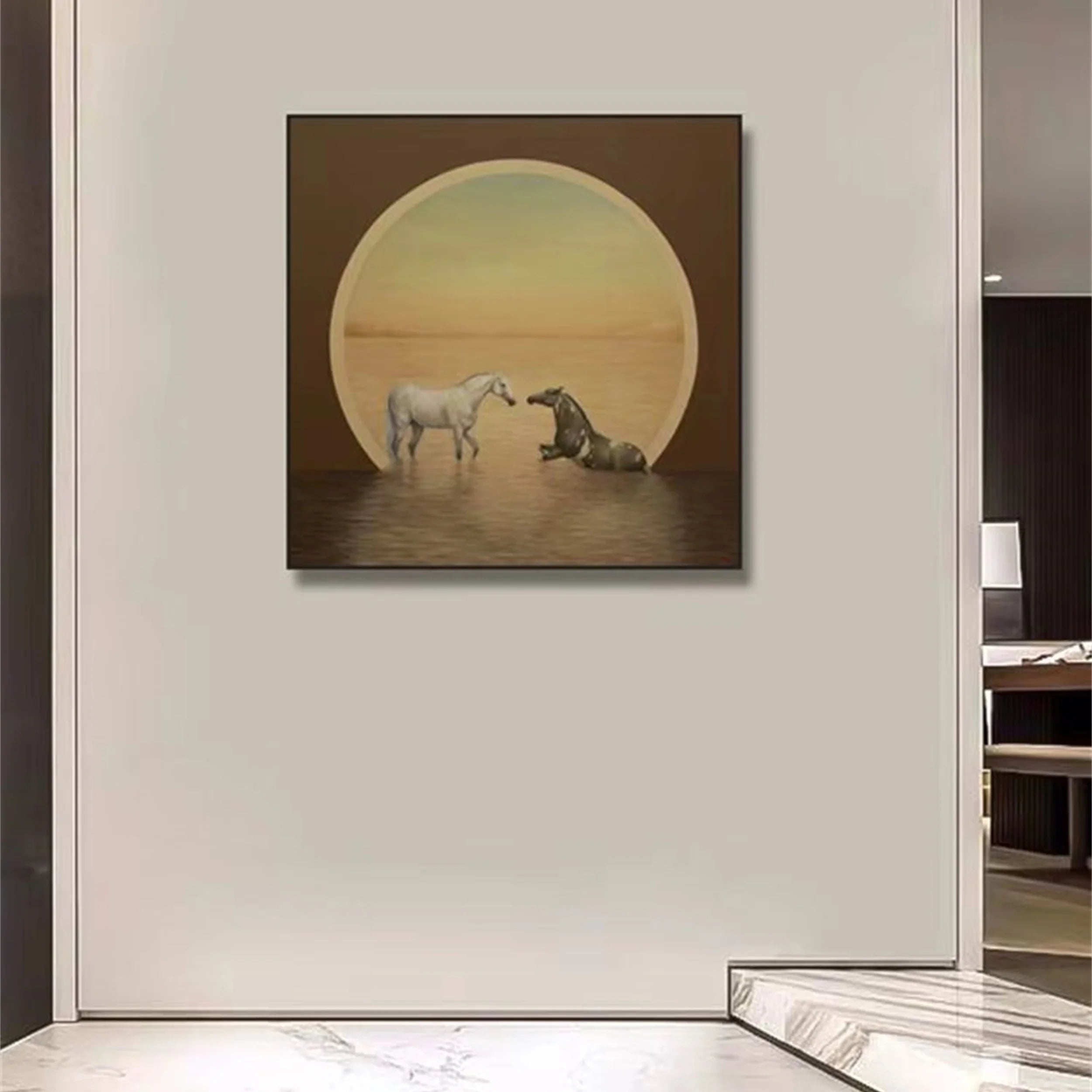 Colorful Horse Abstract Animal Wall Art #AM023