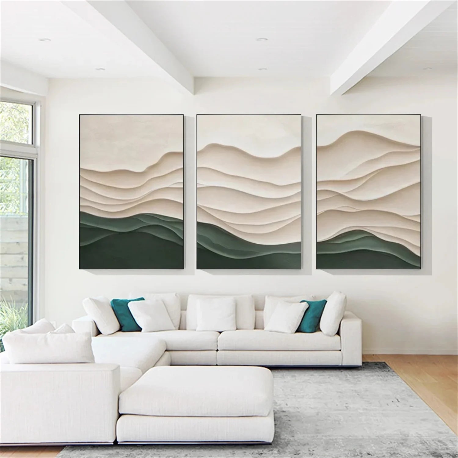 Minimalist Textured_Canvas Art Set of 3 #MD290
