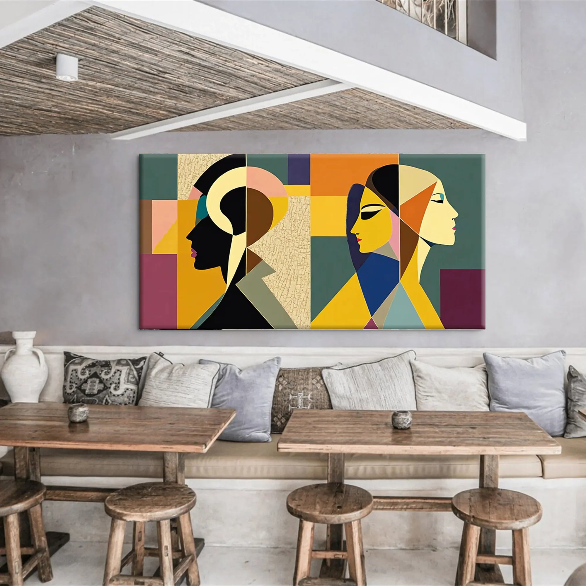 Geometric Abstract Figure Oil Painting #PO386