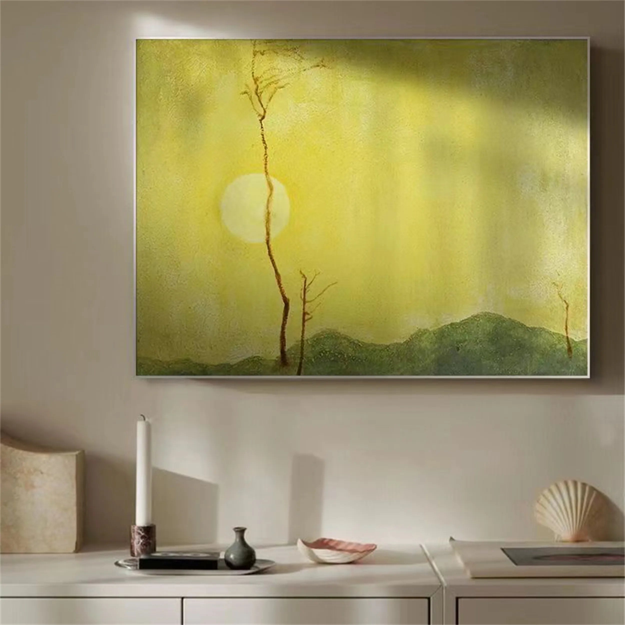 Colorful Flower & Tree Abstract Wall Art #FT009