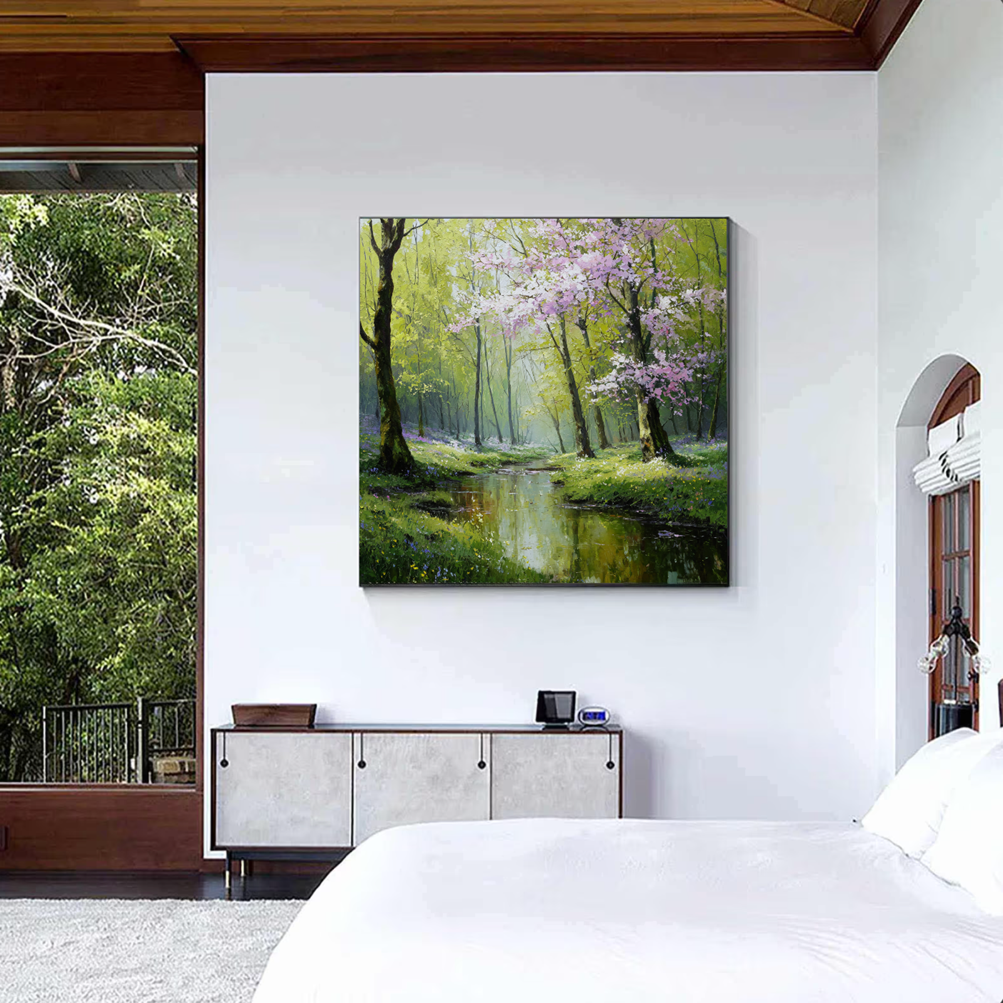 Serene Spring Landscape Oil Painting #FT332
