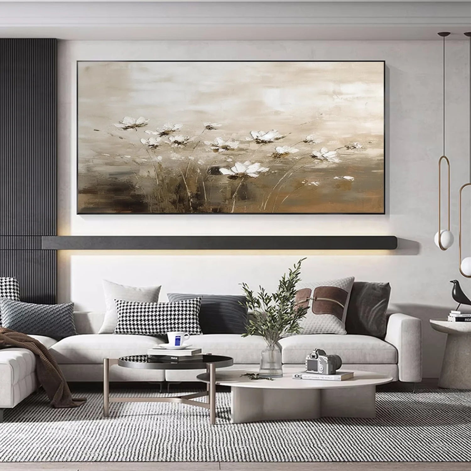 Flower & Tree Abstract Textured Wall Art #FT110