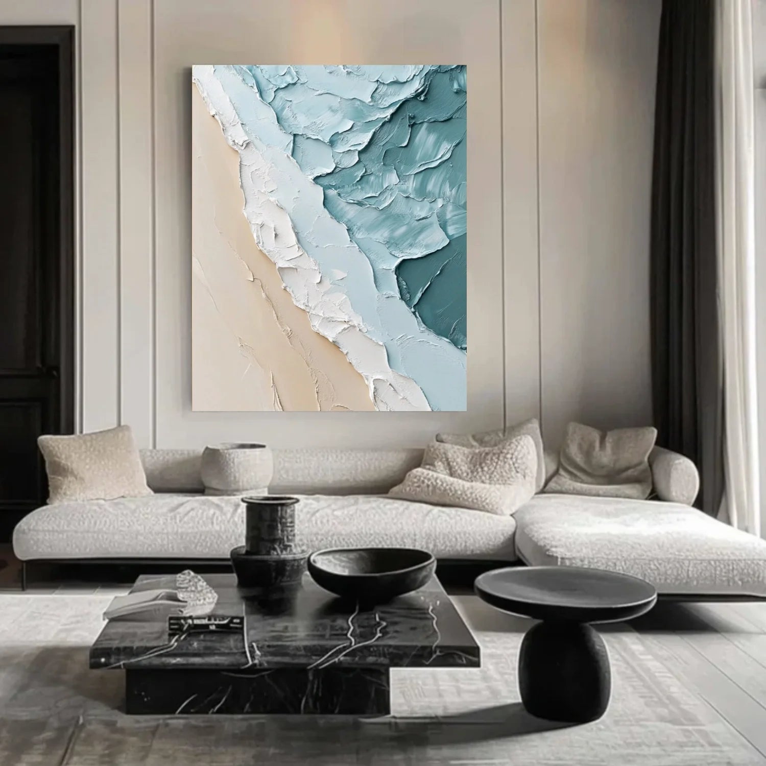 Sea & Sky Abstract_Textured_Wall Art #SK174