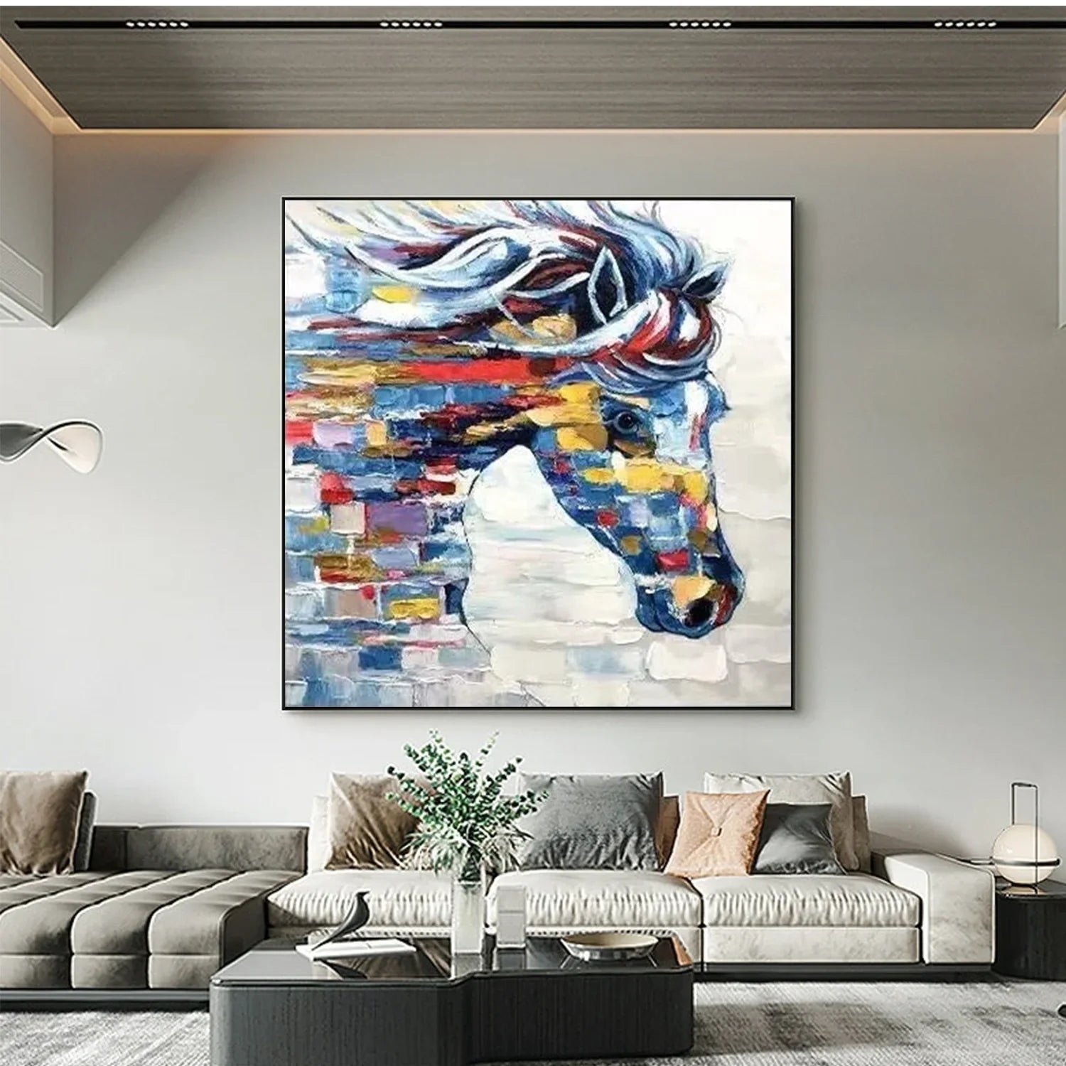 Abstract Animal Horse Wall Art #AM140