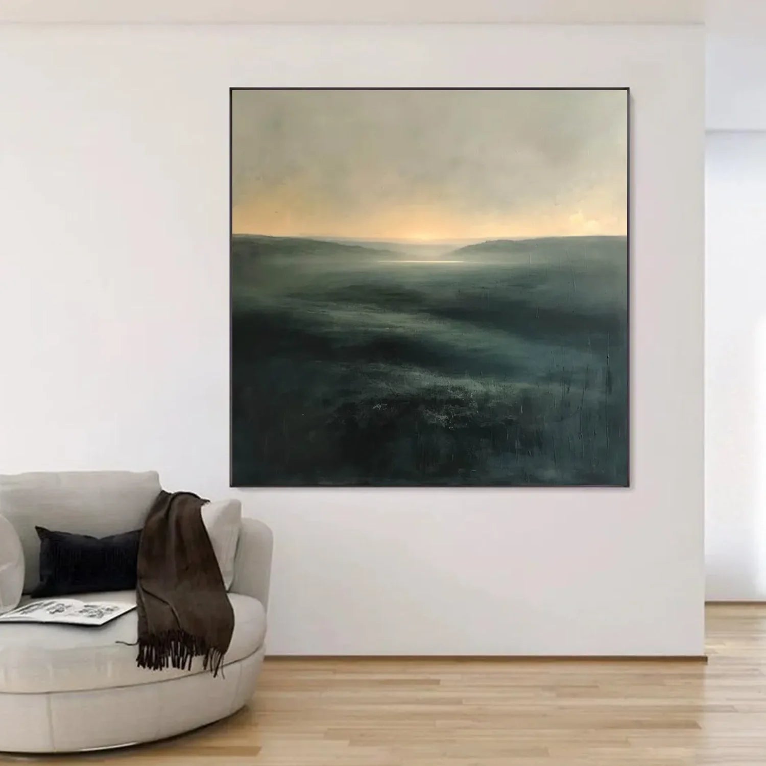 Green Minimalist Canvas Art #GT046