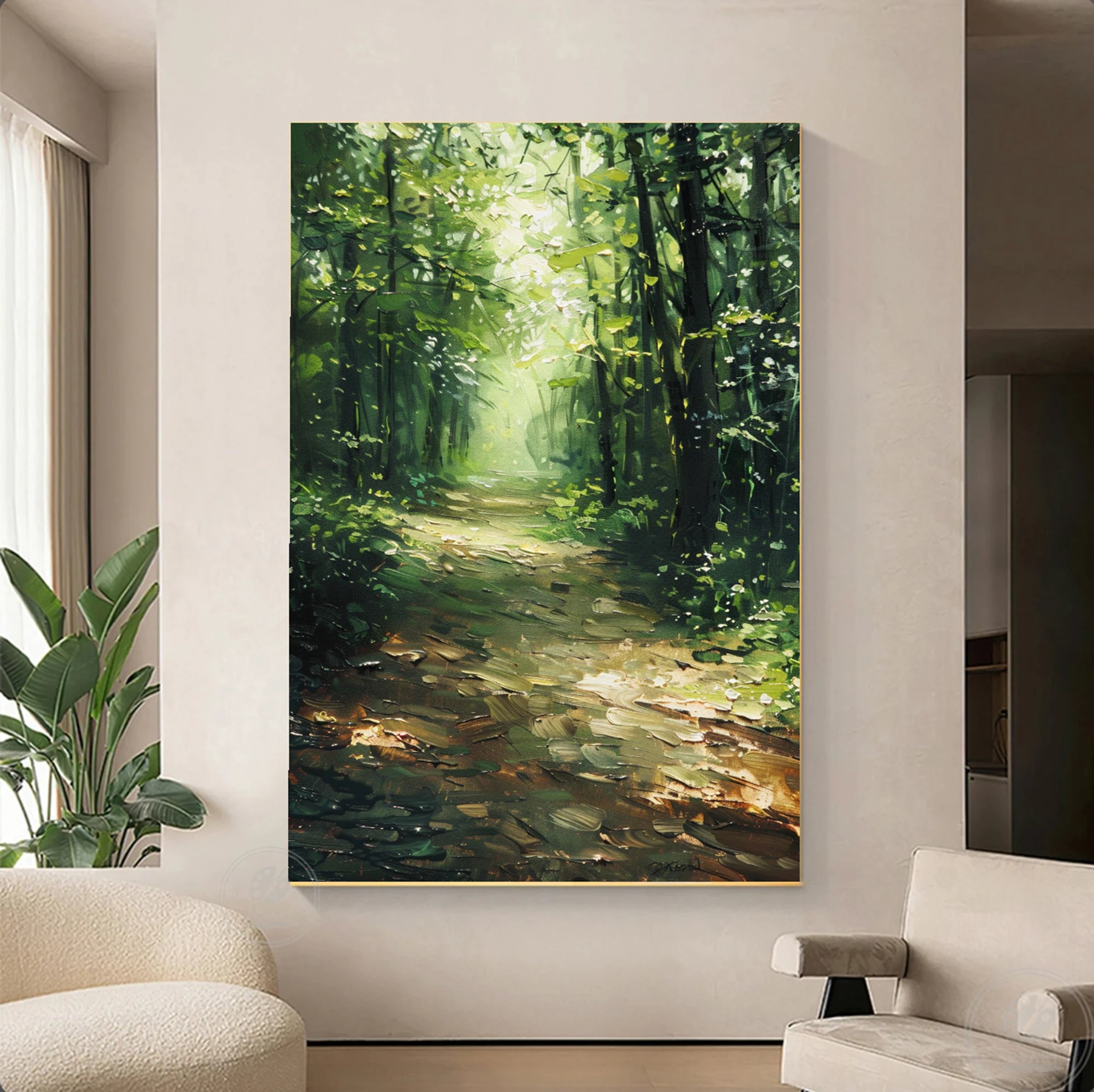 Original Green Landscape Wall Art #FJ638