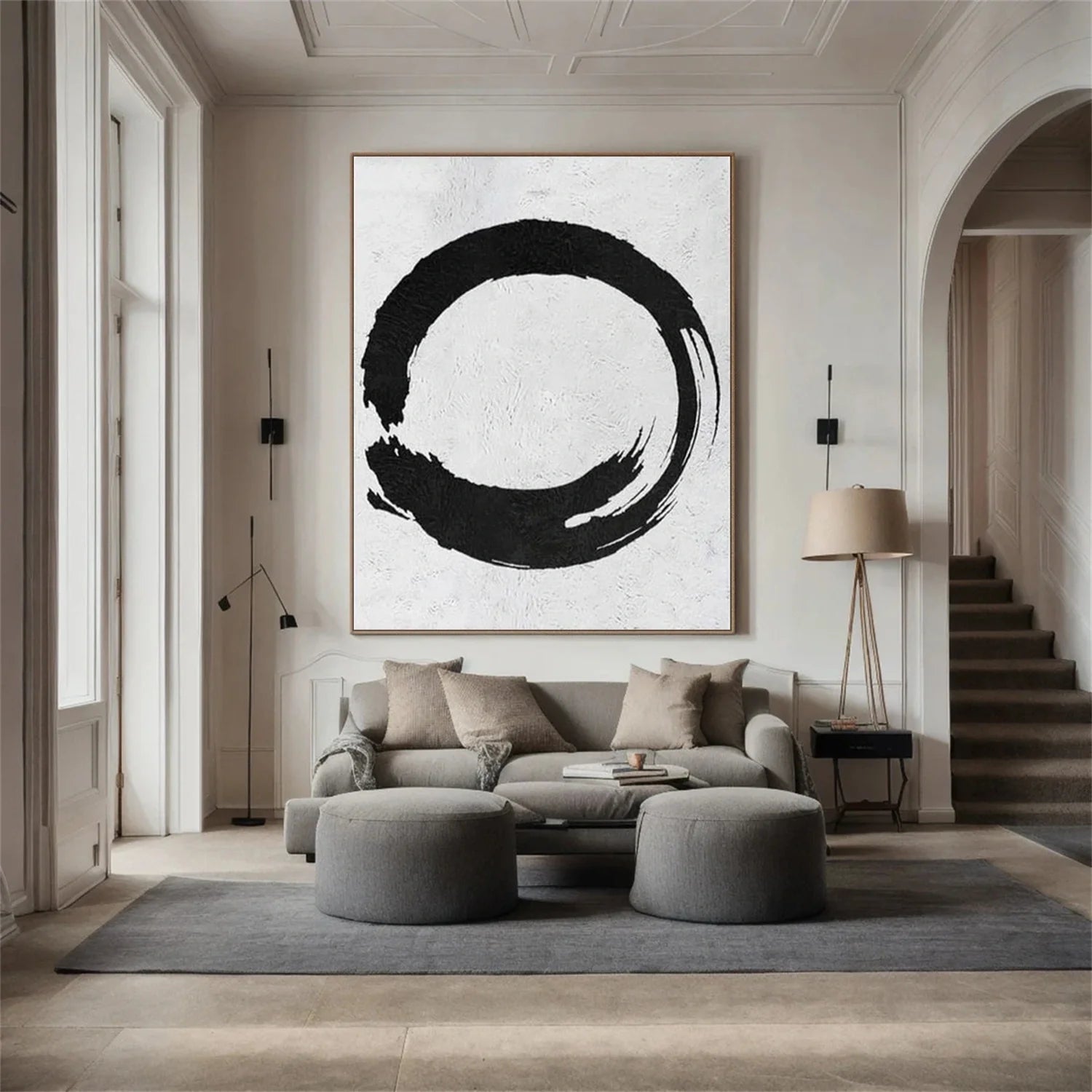 Black and White Minimalist_Canvas Art #MZ113