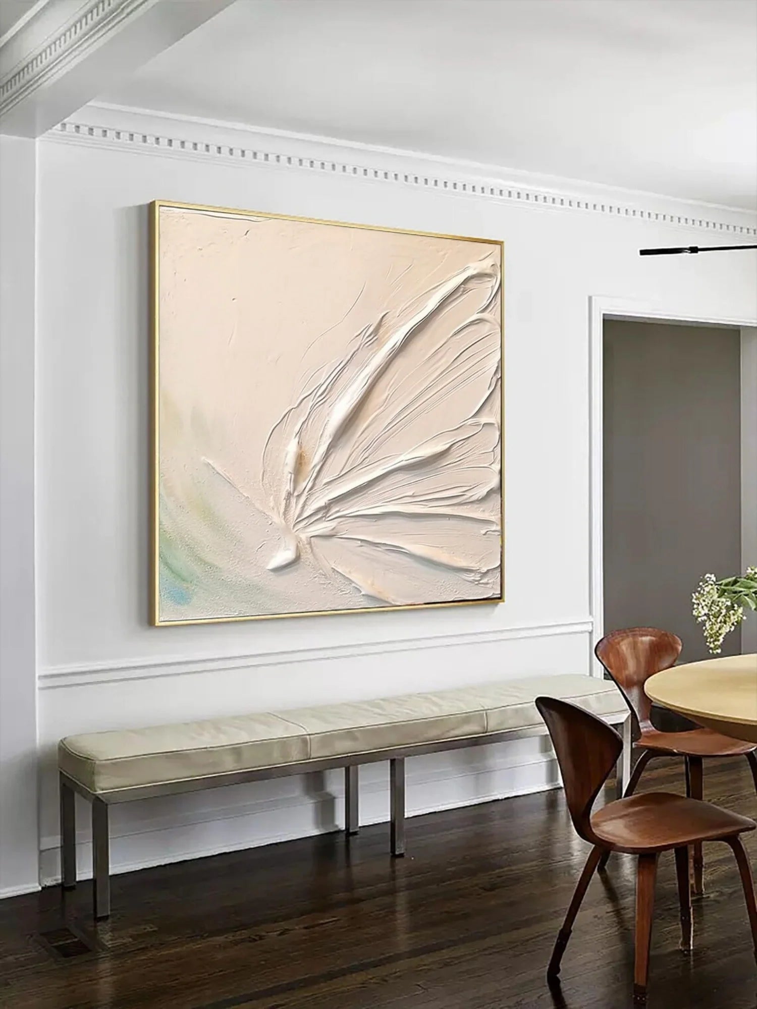 Beige Minimalistic Textured Art #MD214