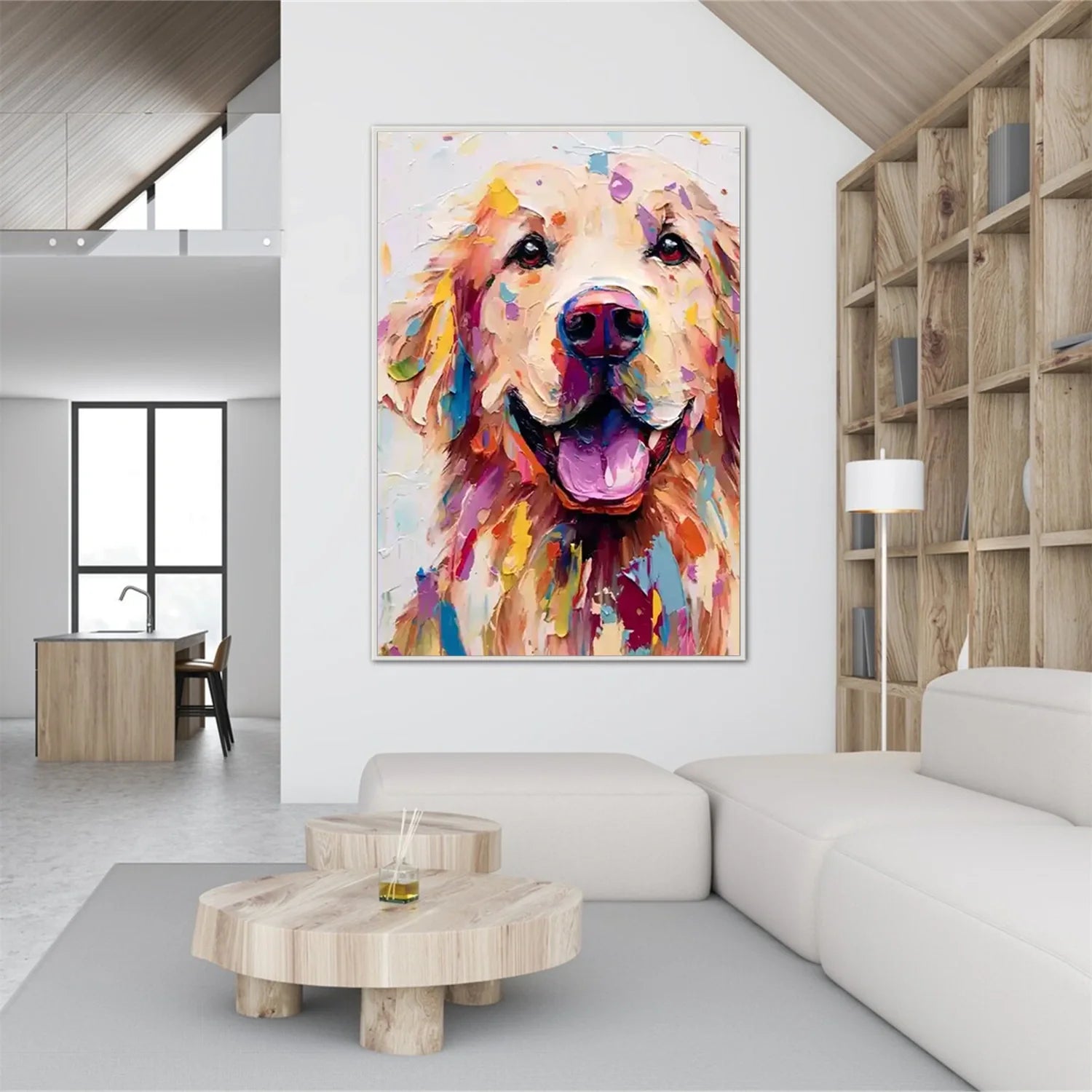 Abstract Animal Dog Wall Art #AM111