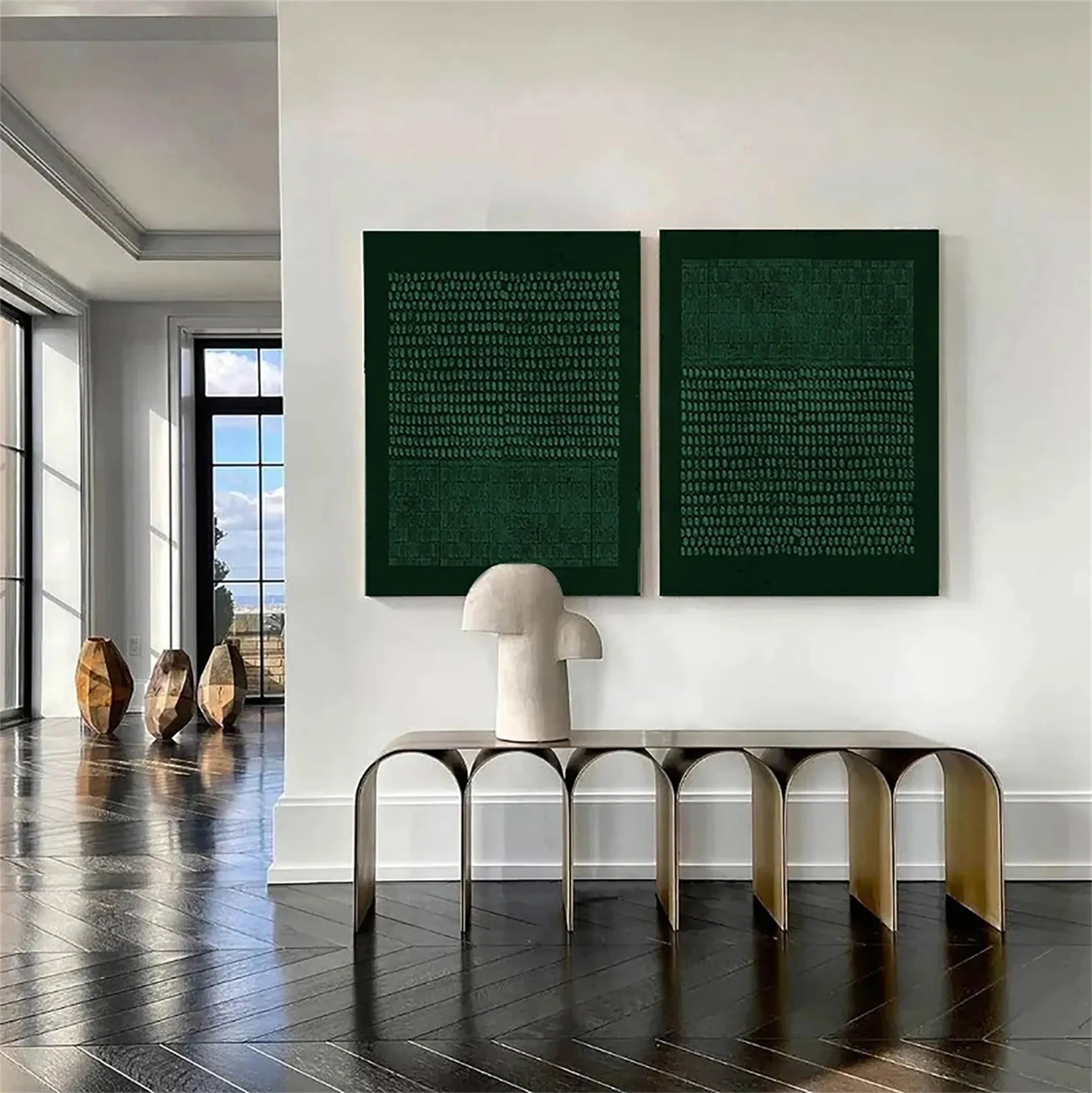 Green Texture Art Set of 2 #GT010